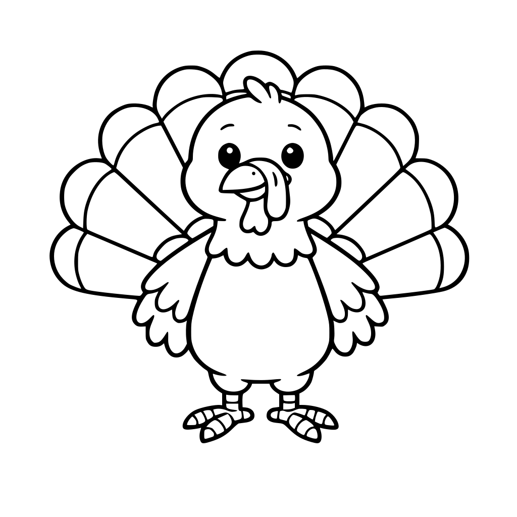 picture of a turkey for kids to color