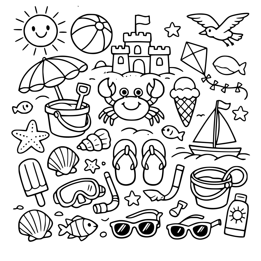 I spy for kids beach theme