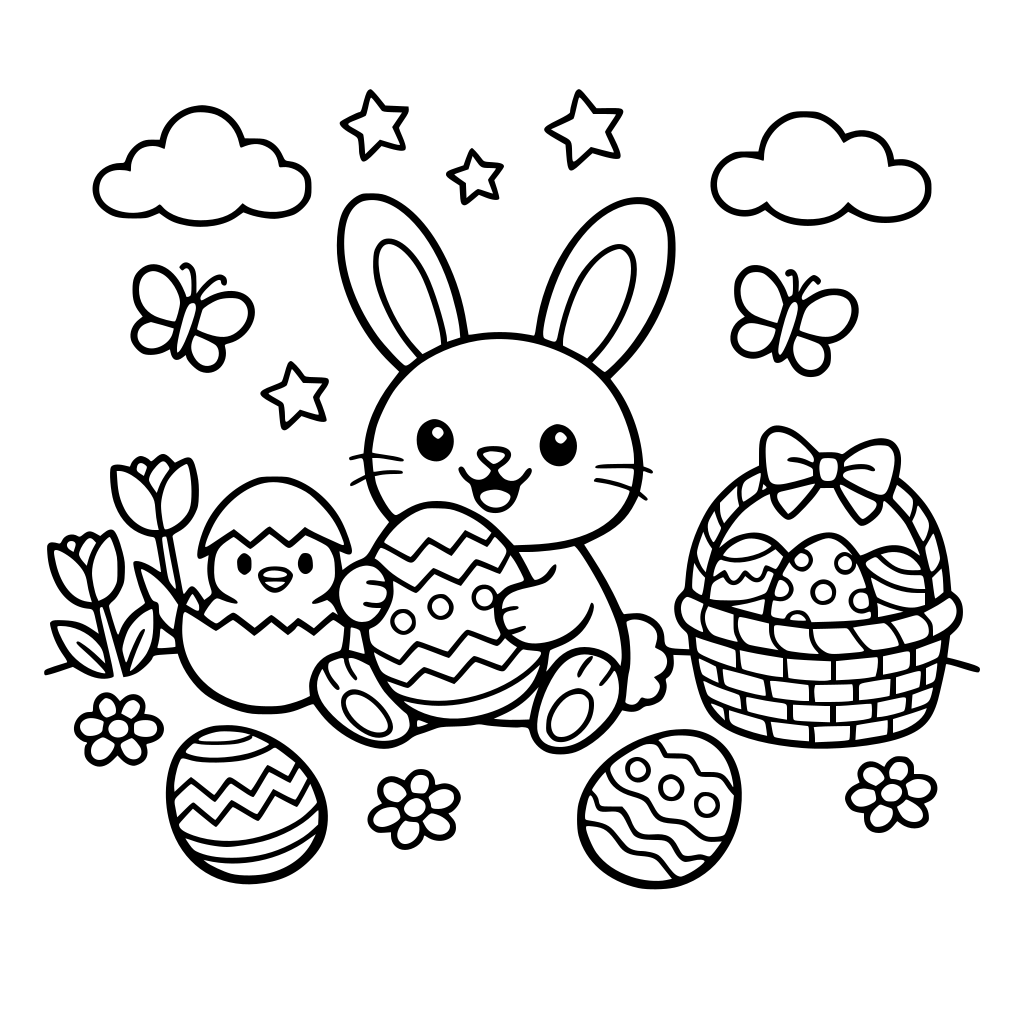 easter coloring book for kids