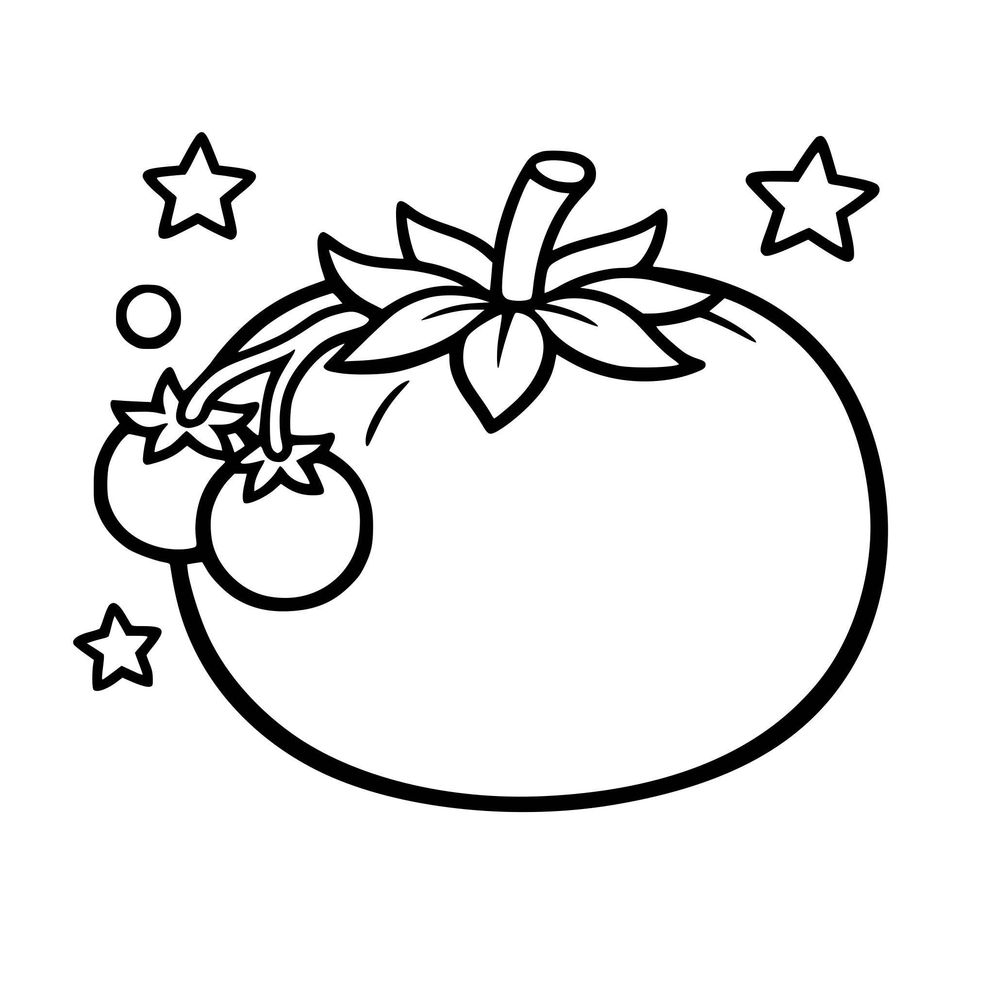 Dibujo de tomate en blanco y negro para un coloringBook