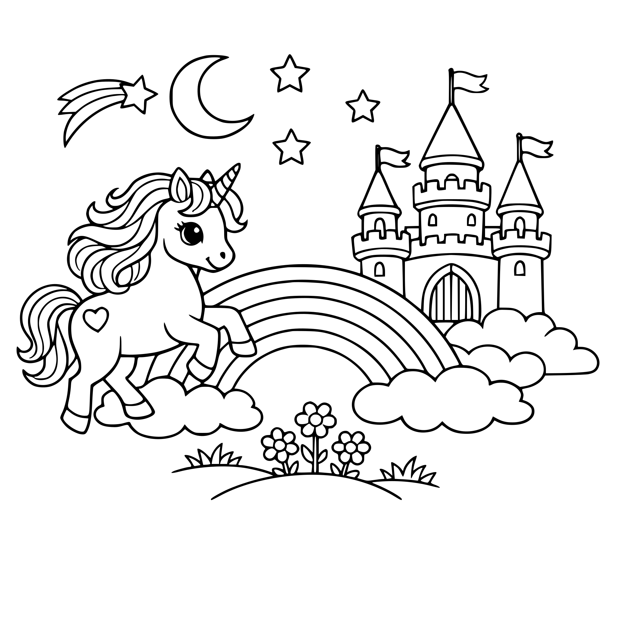 passe um contorno em cada tonalidade de cor diferente do desenho