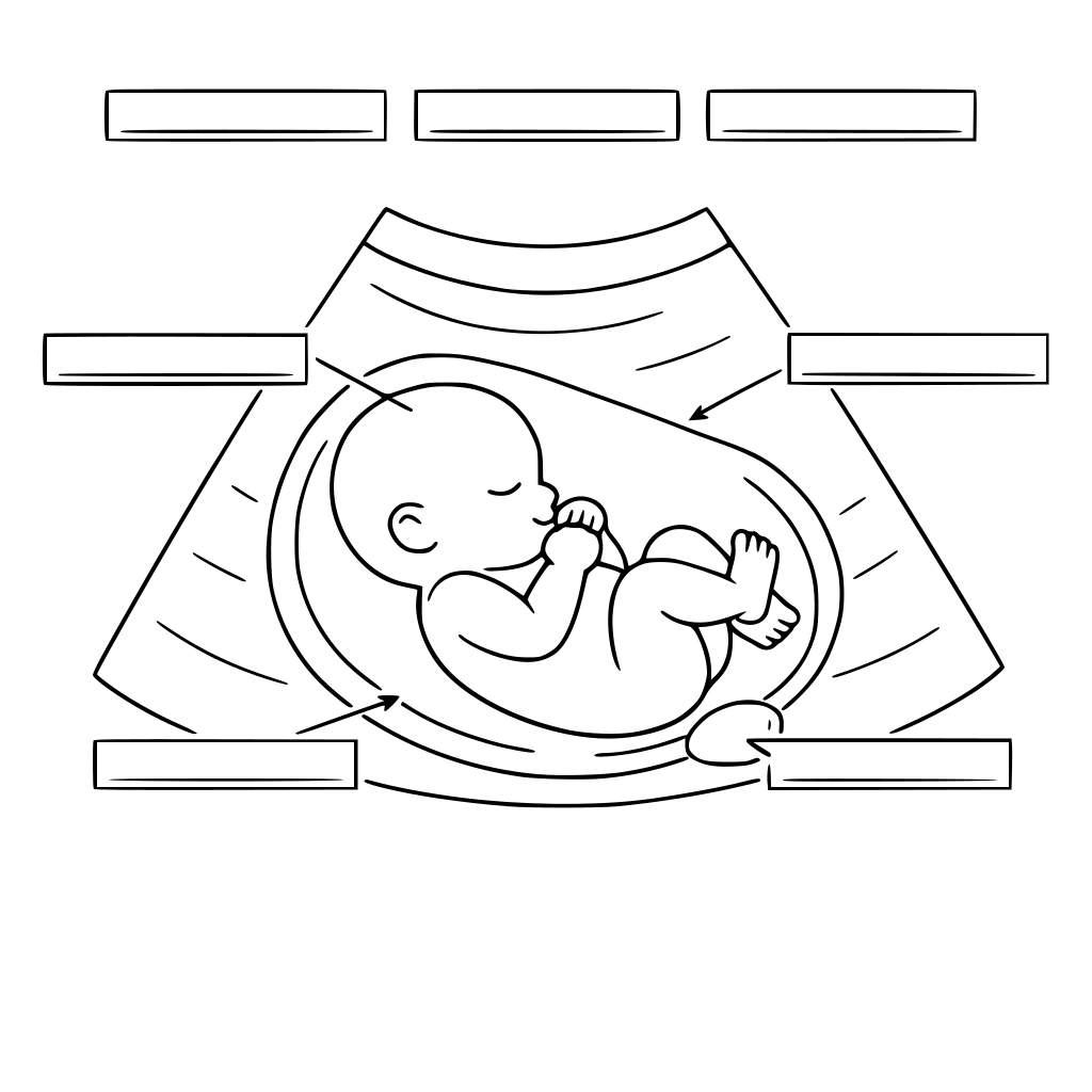 turn the ultrasound images into coloring book images that i can label