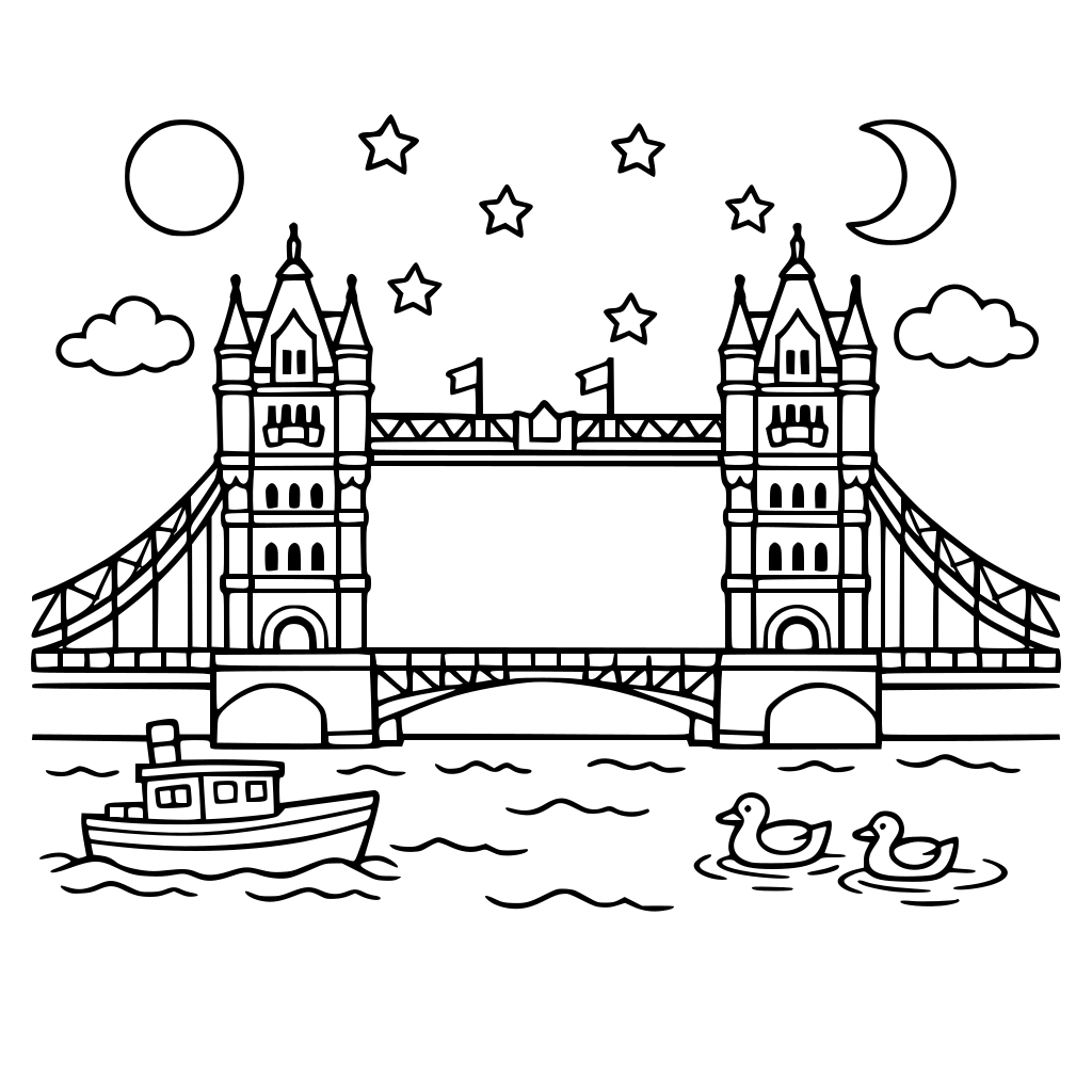 tower bridge colouring relaxing