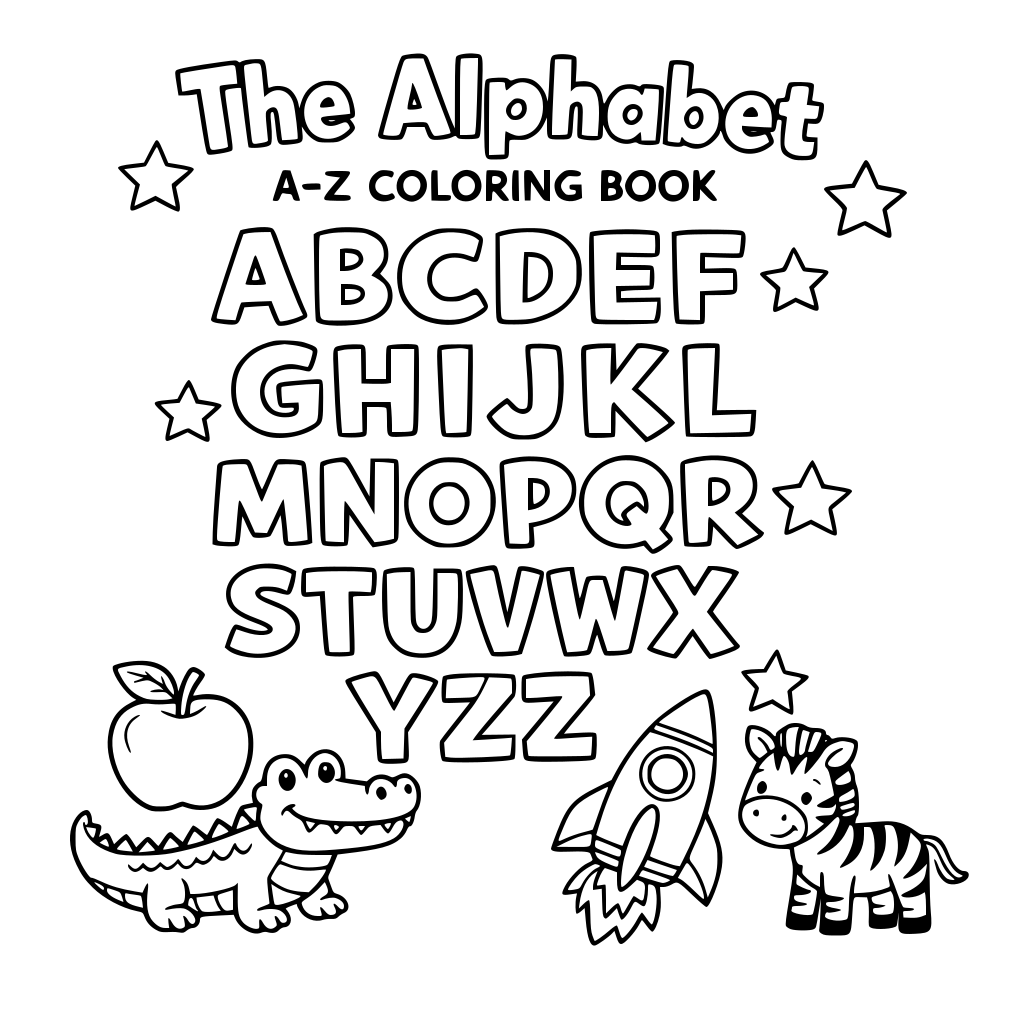The alphabet A-Z coloring book