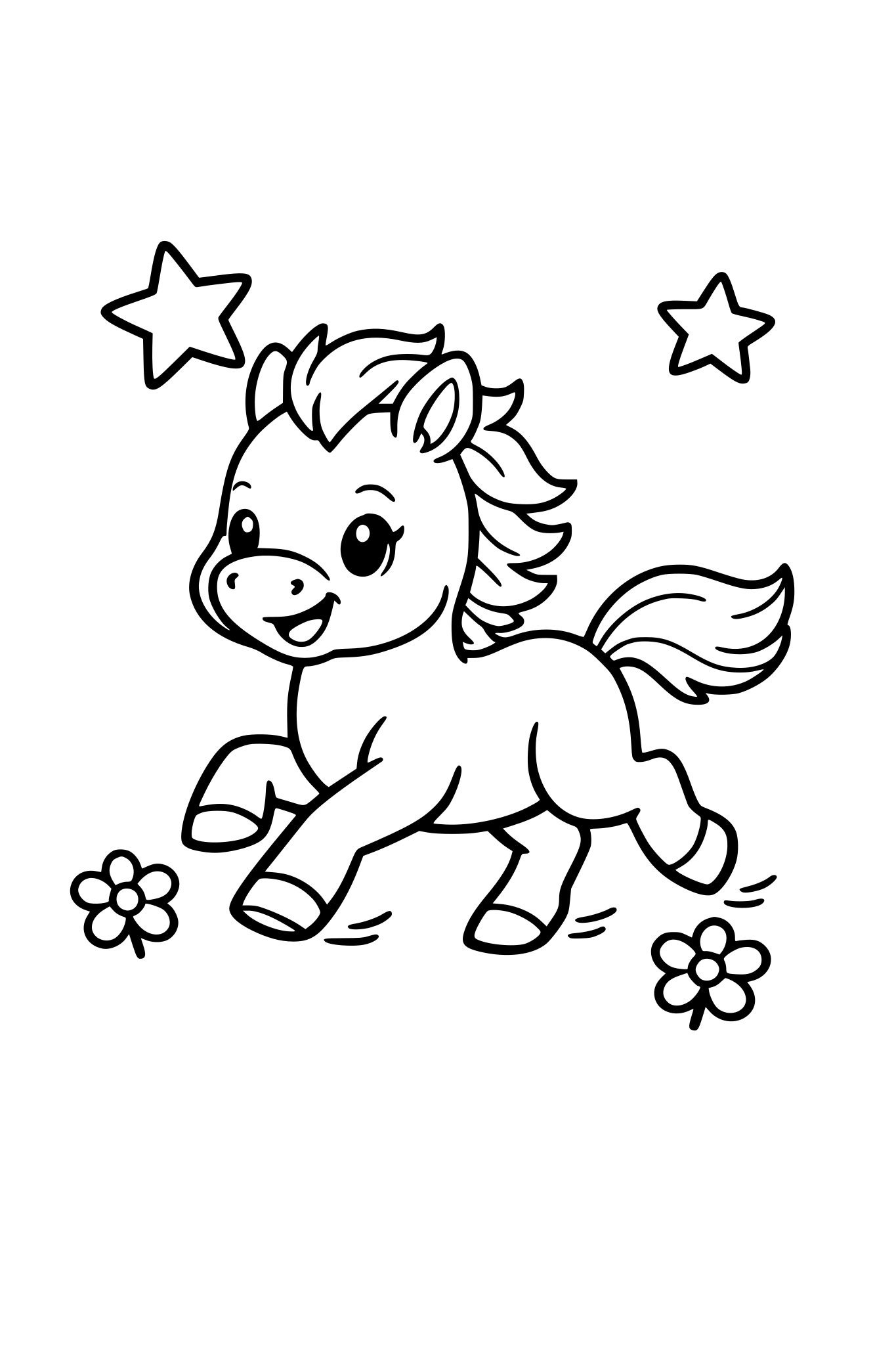 cute baby horse running,