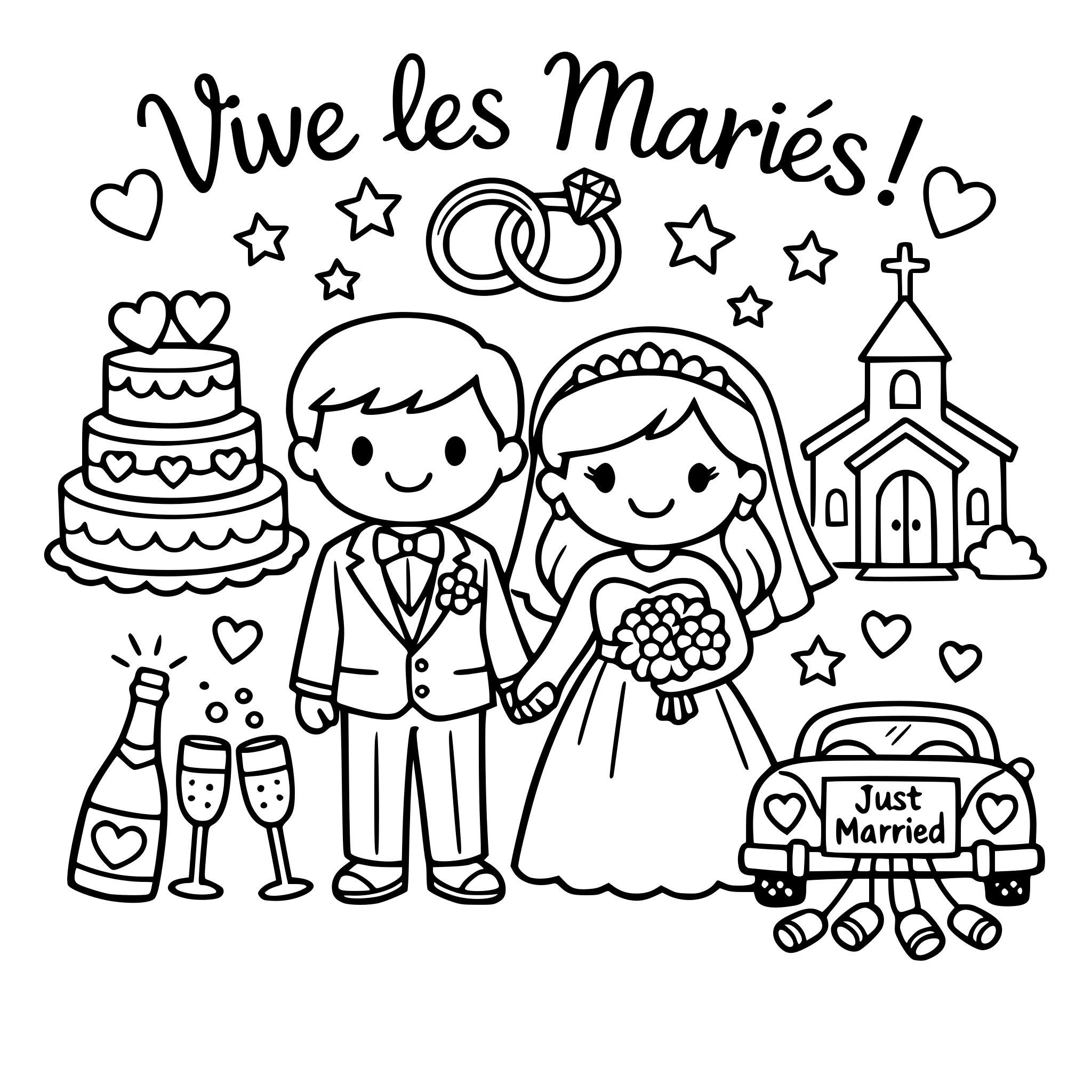 Livret de coloriage pour mariage