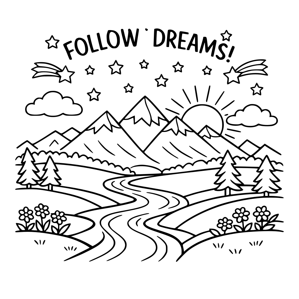 adult cheery motivational landscapes