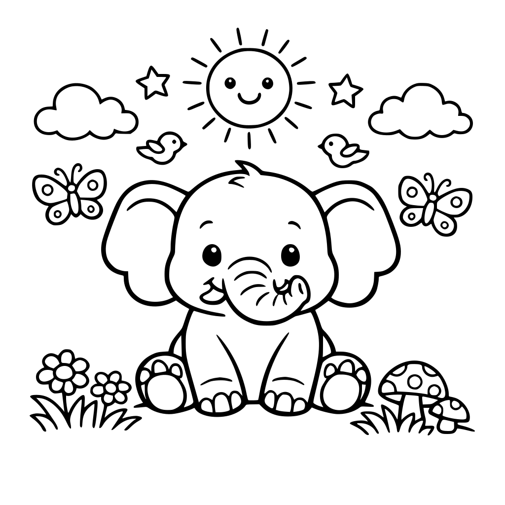 Create an animal colouring book