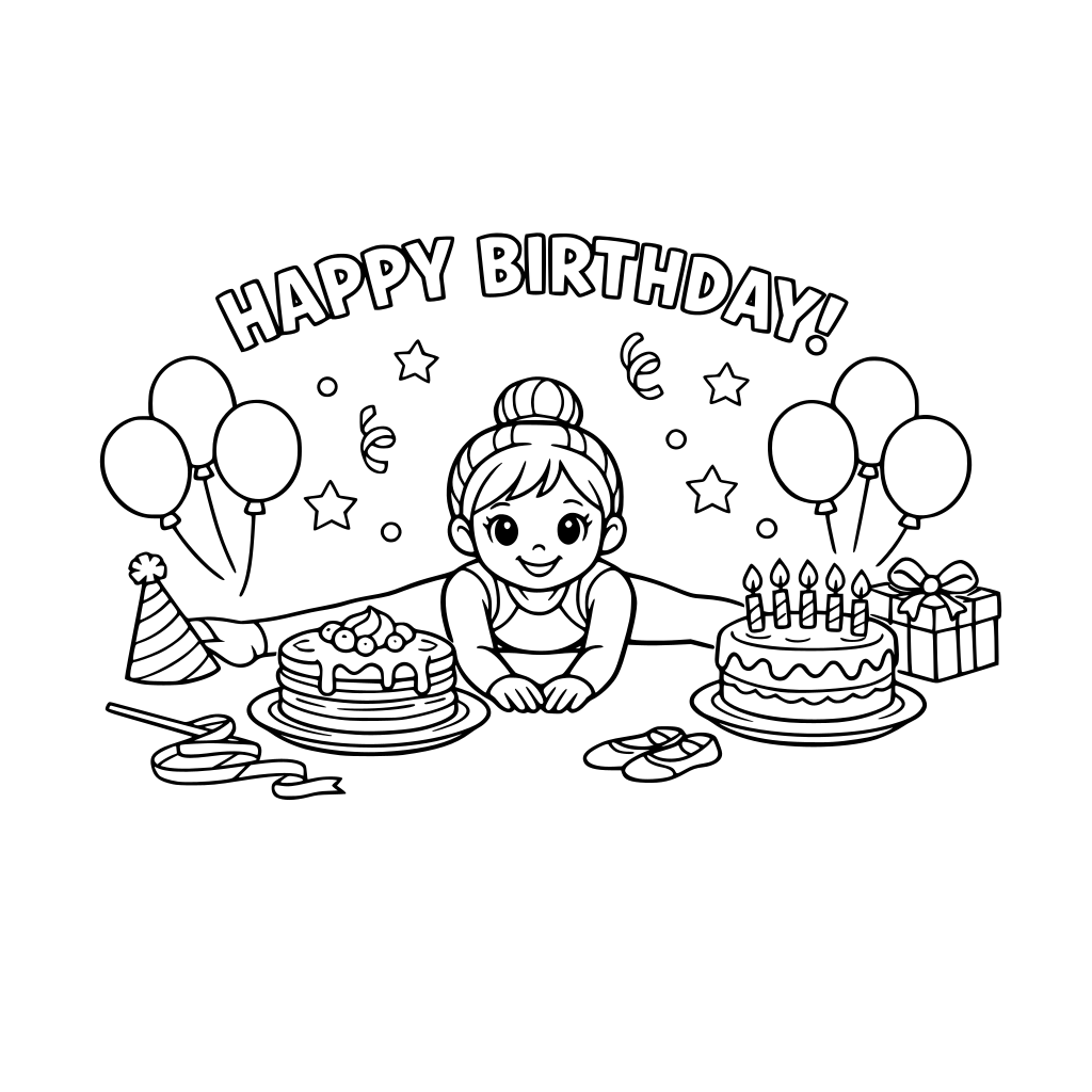 gymnastics pancake birthday