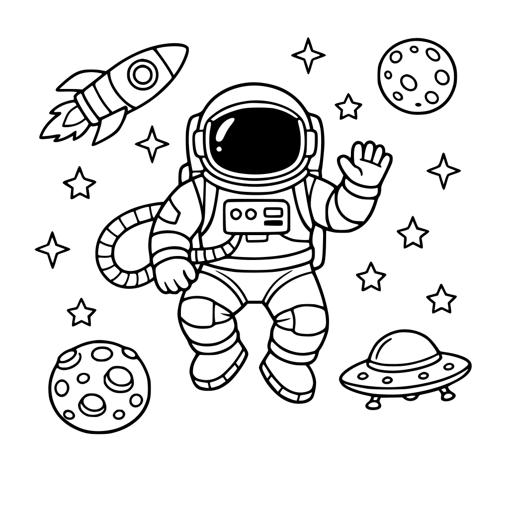 astranout in the space