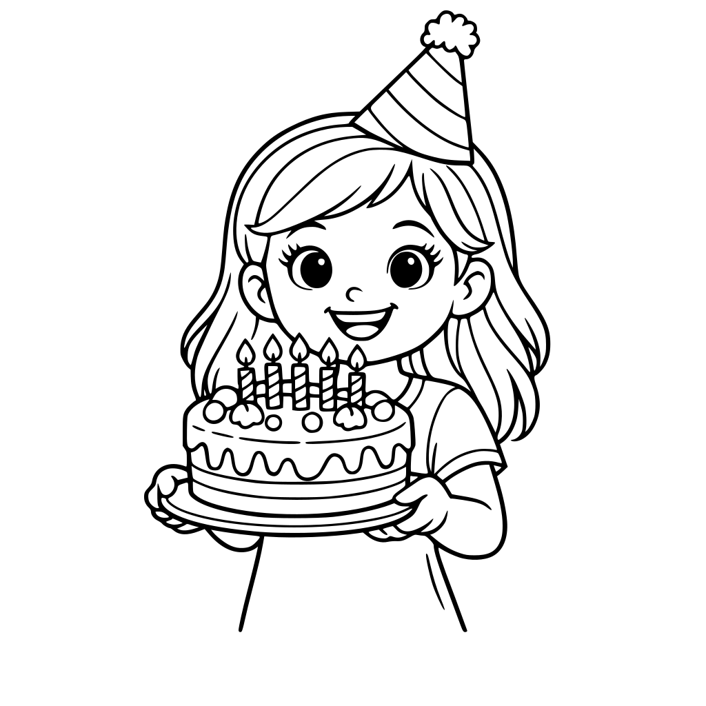 I want her to hold birthday cake