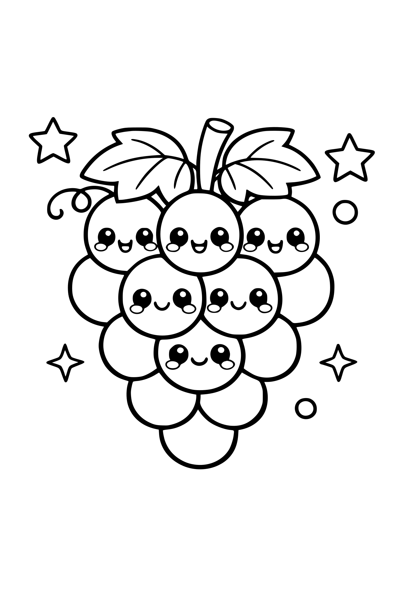 cute bunch of grapes