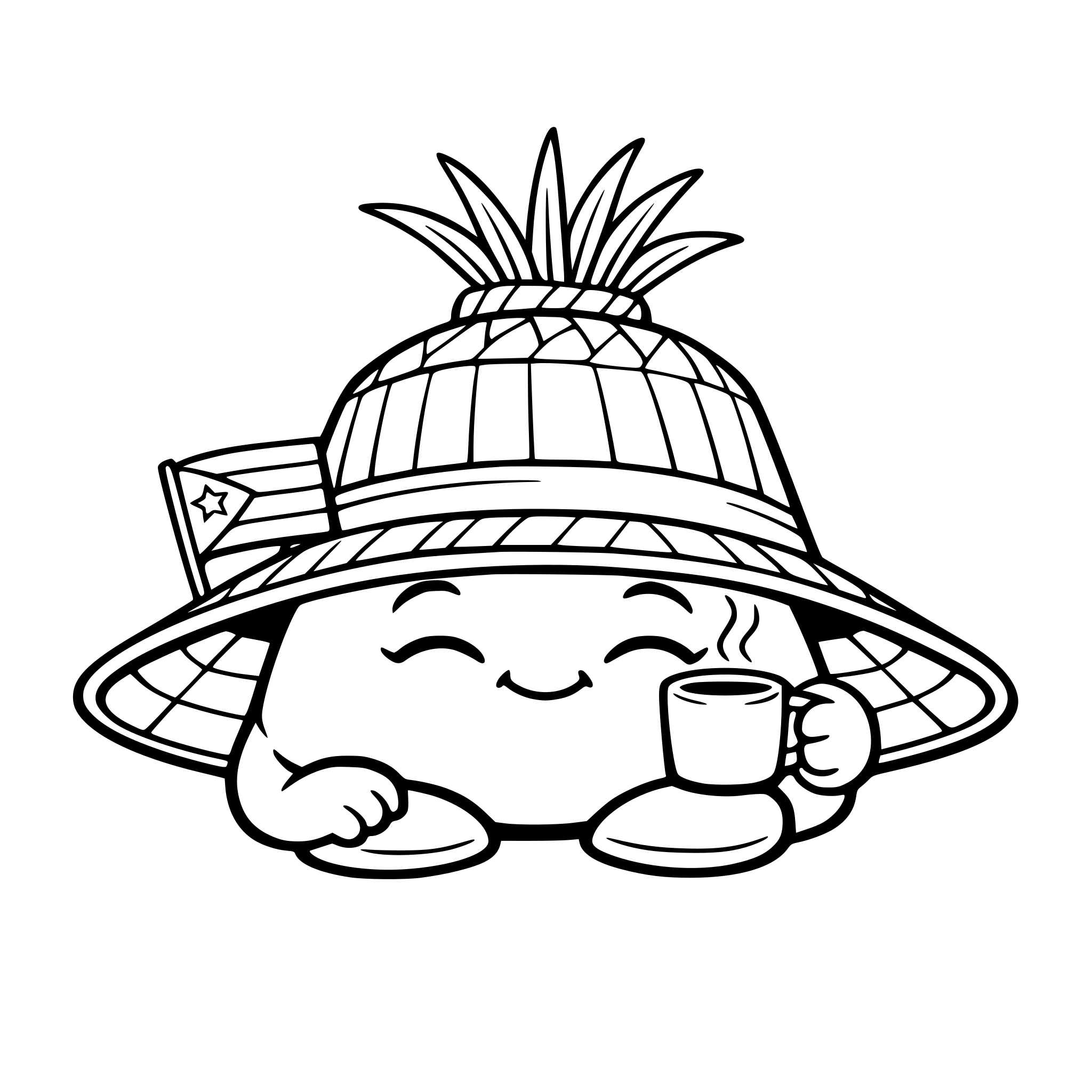 a puerto rican pava hat cozy looking