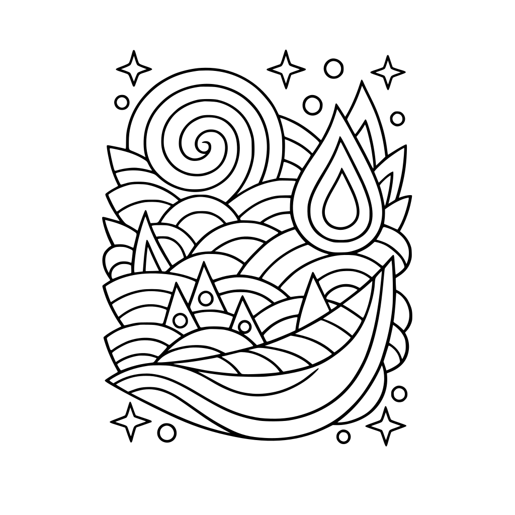 Adult coloring books with abstract designs