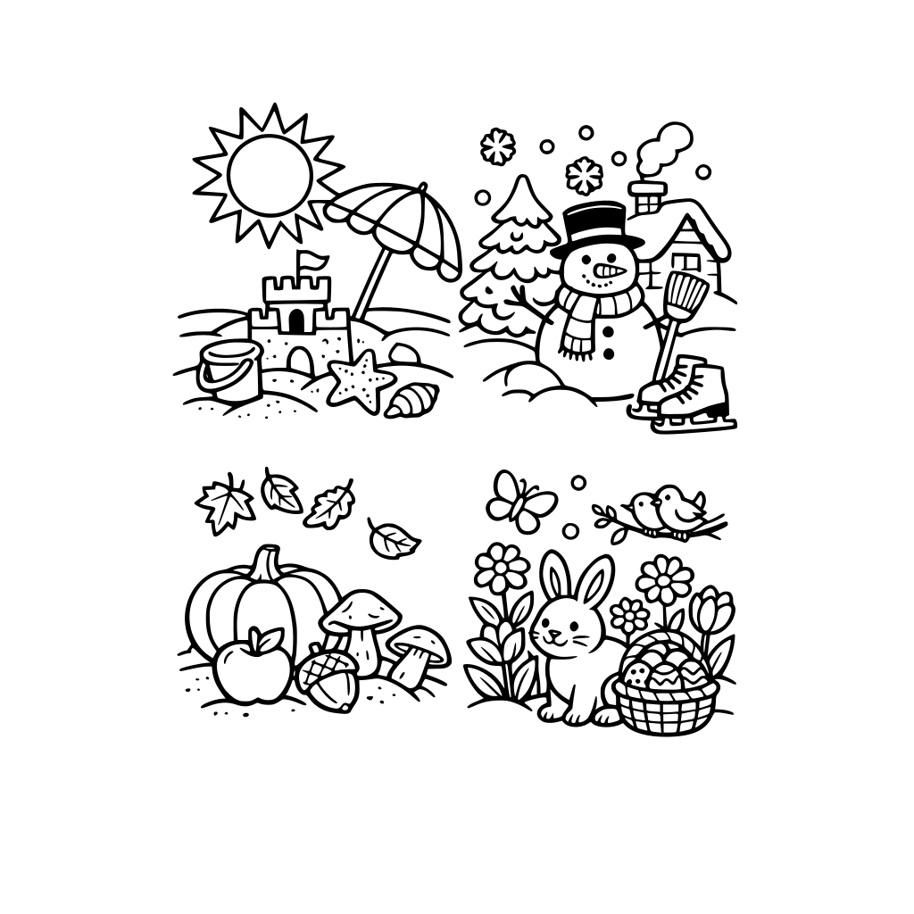 zomer winter herfst lente