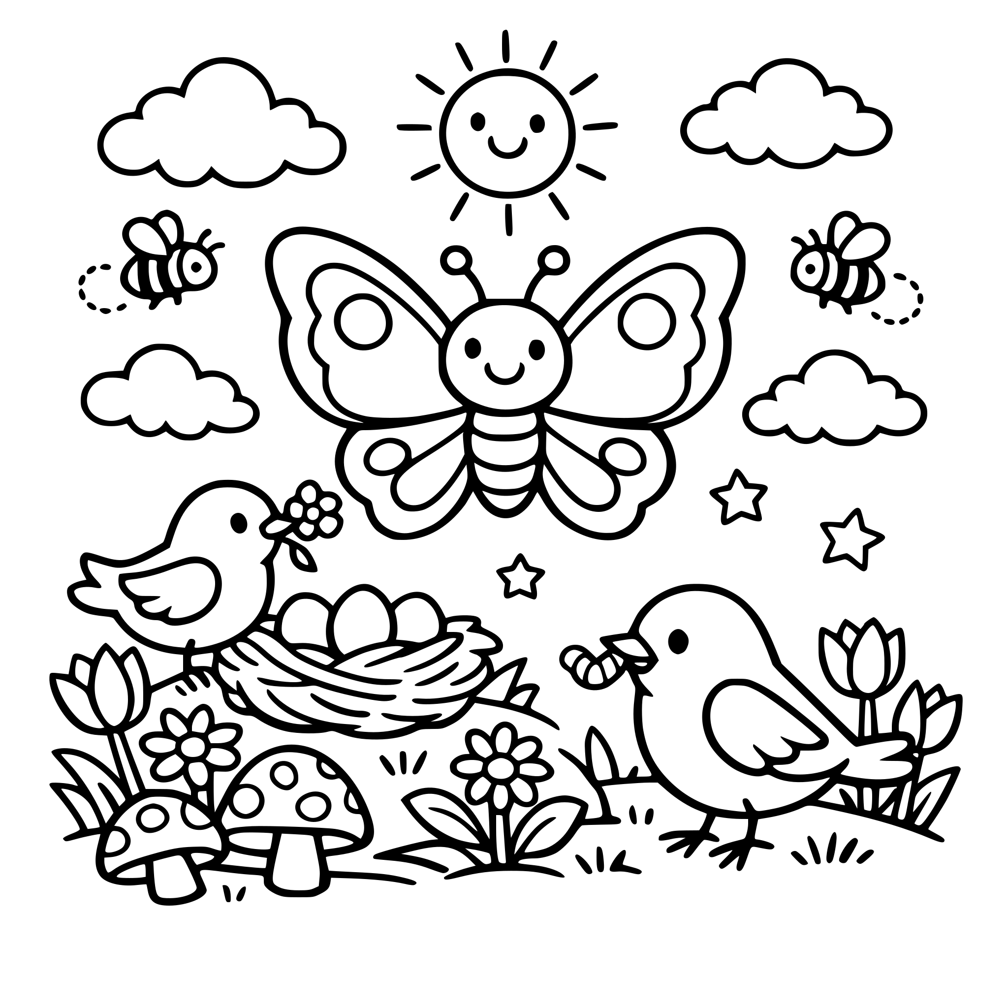 spring colouring book