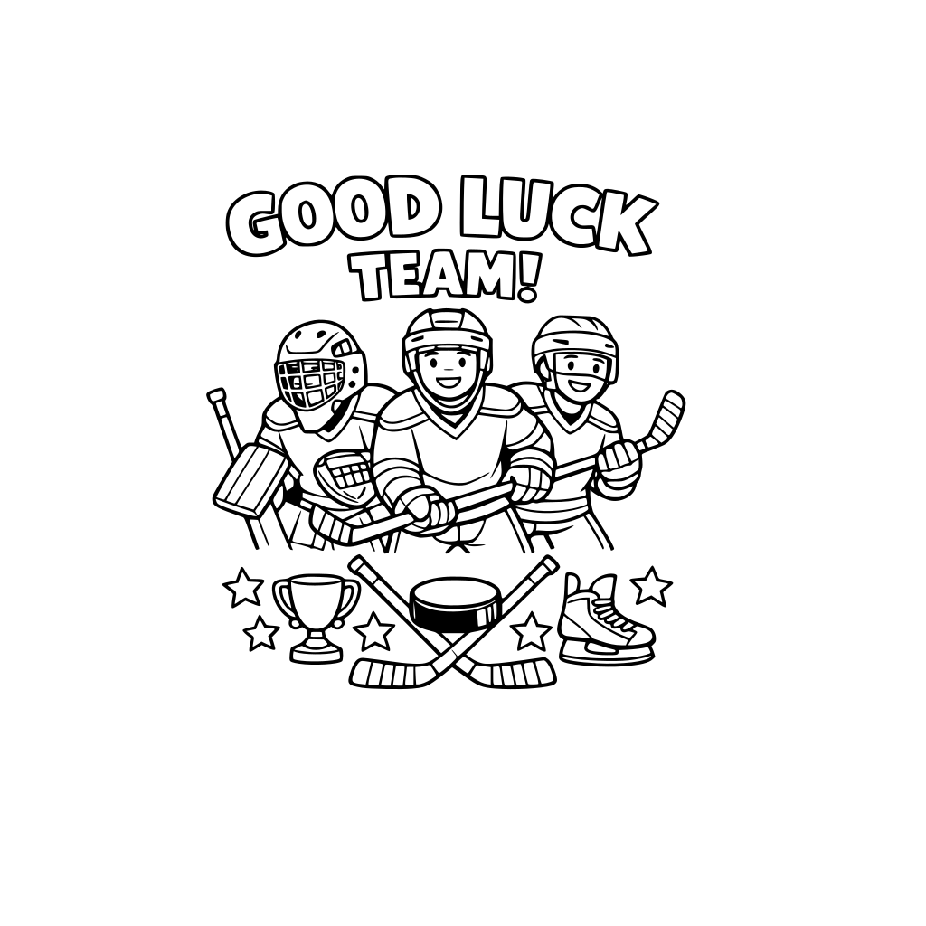 Good luck to high school boys hockey team