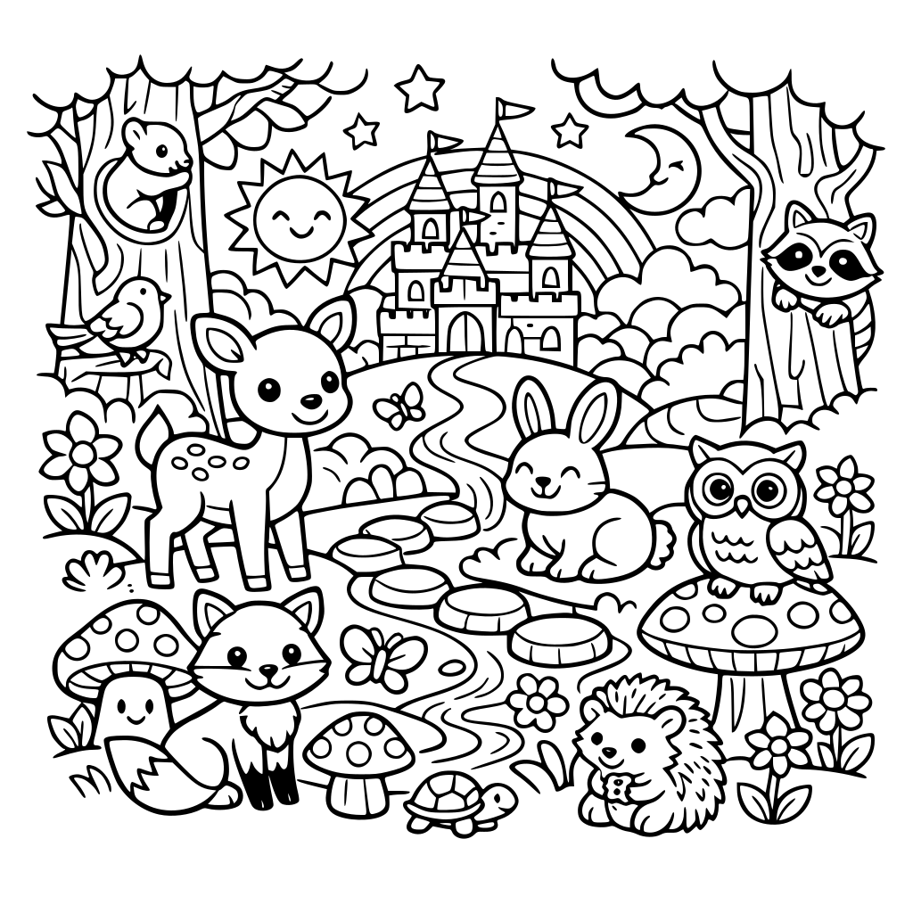 MAKE A COLORFUL WONDERLAND AND FOREST ANIMALS