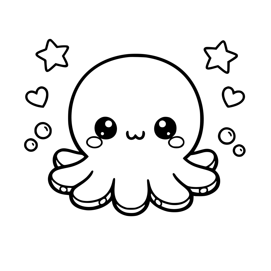 un pulpo KAWAII