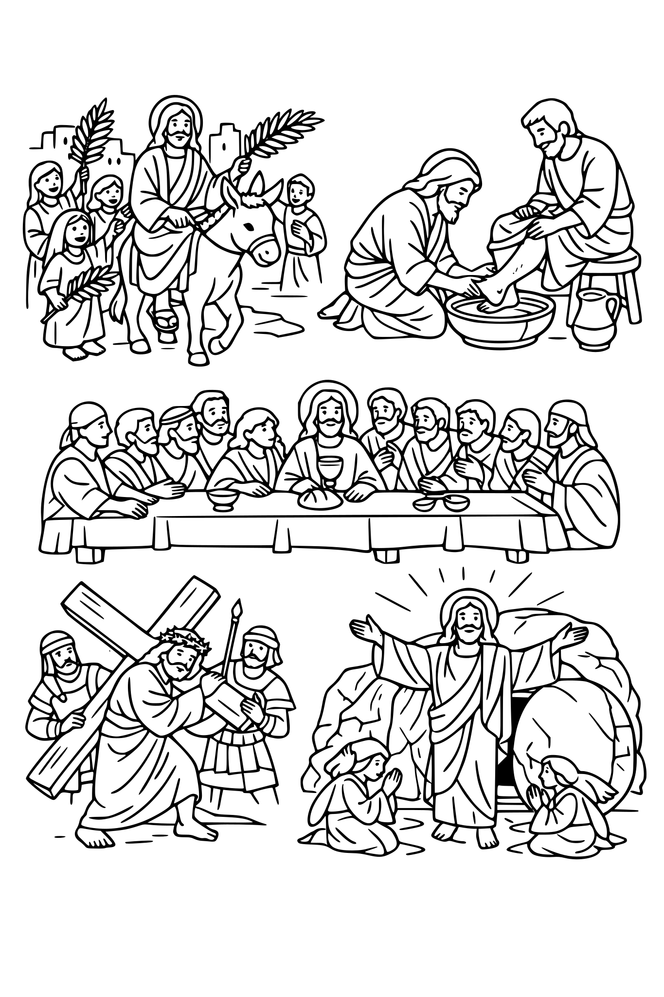 Palm Sunday, Washing of the Feet, Last Supper, Passion of Ch