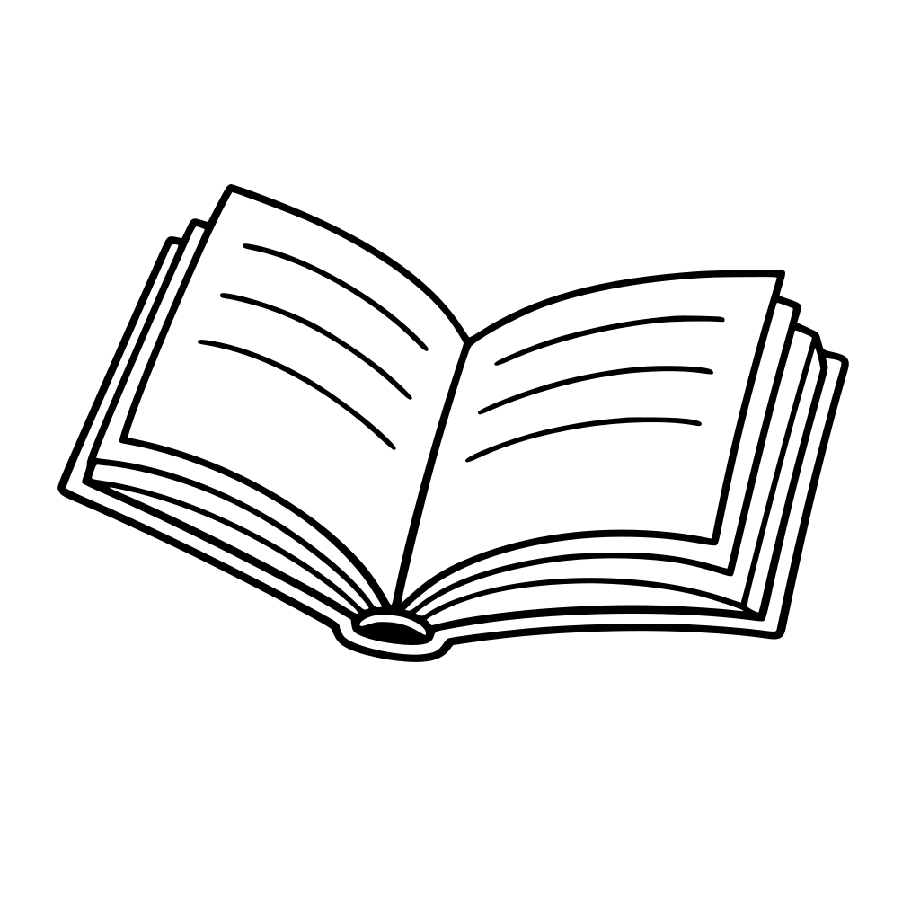 open book at 45 degree angle