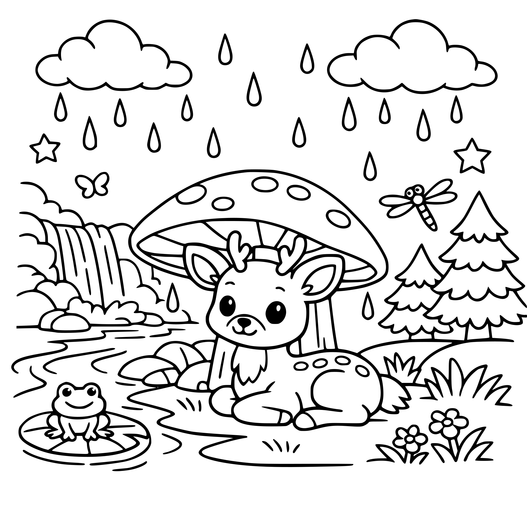 A rainful nature with animal