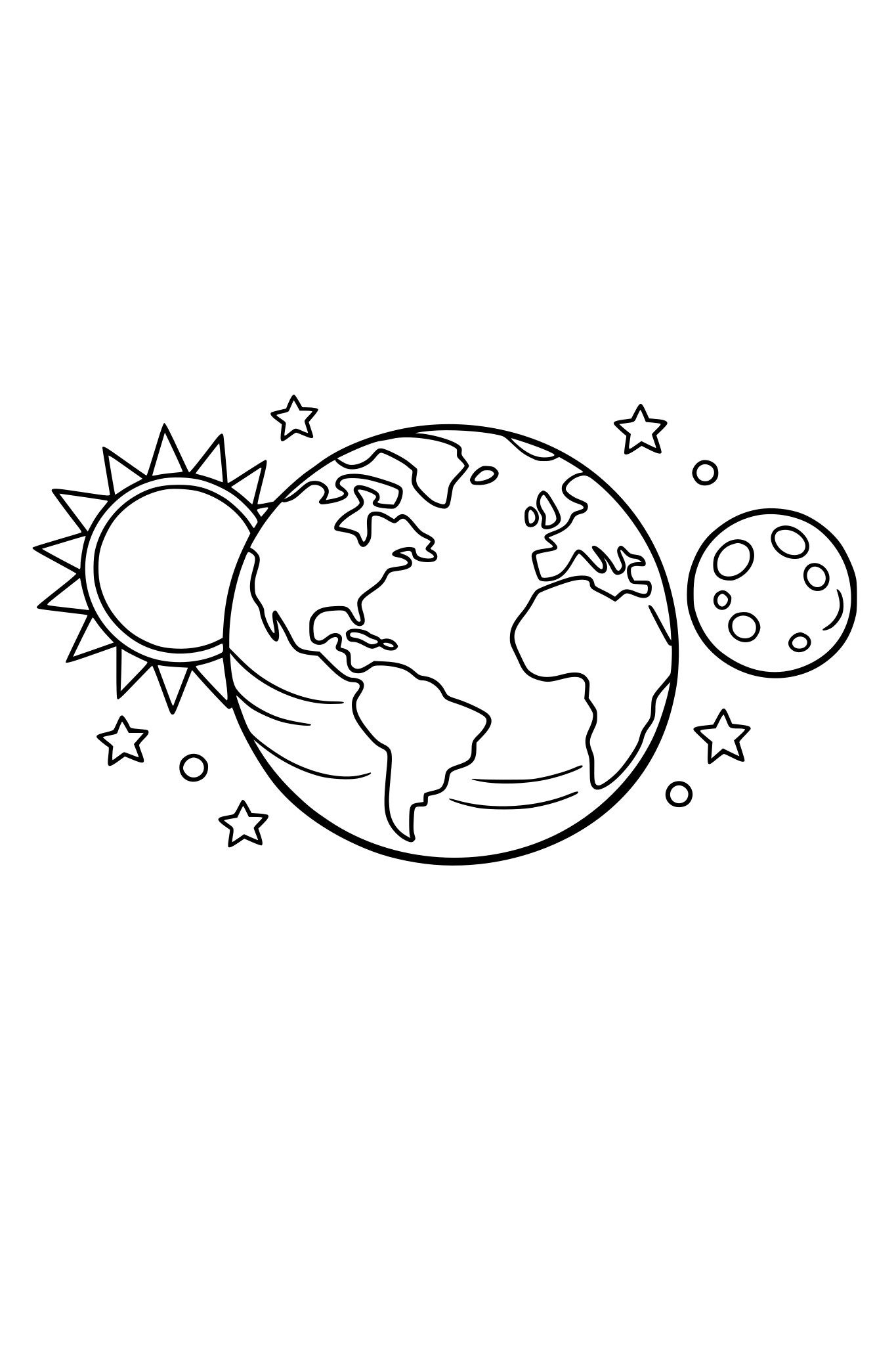 a globe of earth with the sun and moon