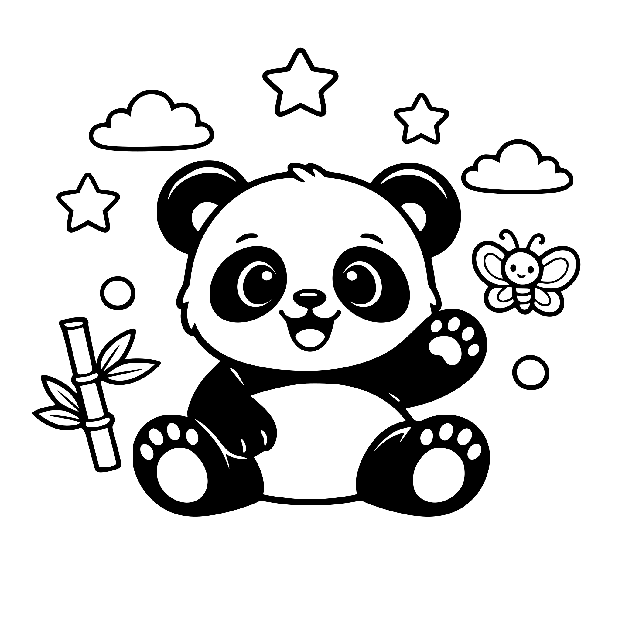 cute happy panda