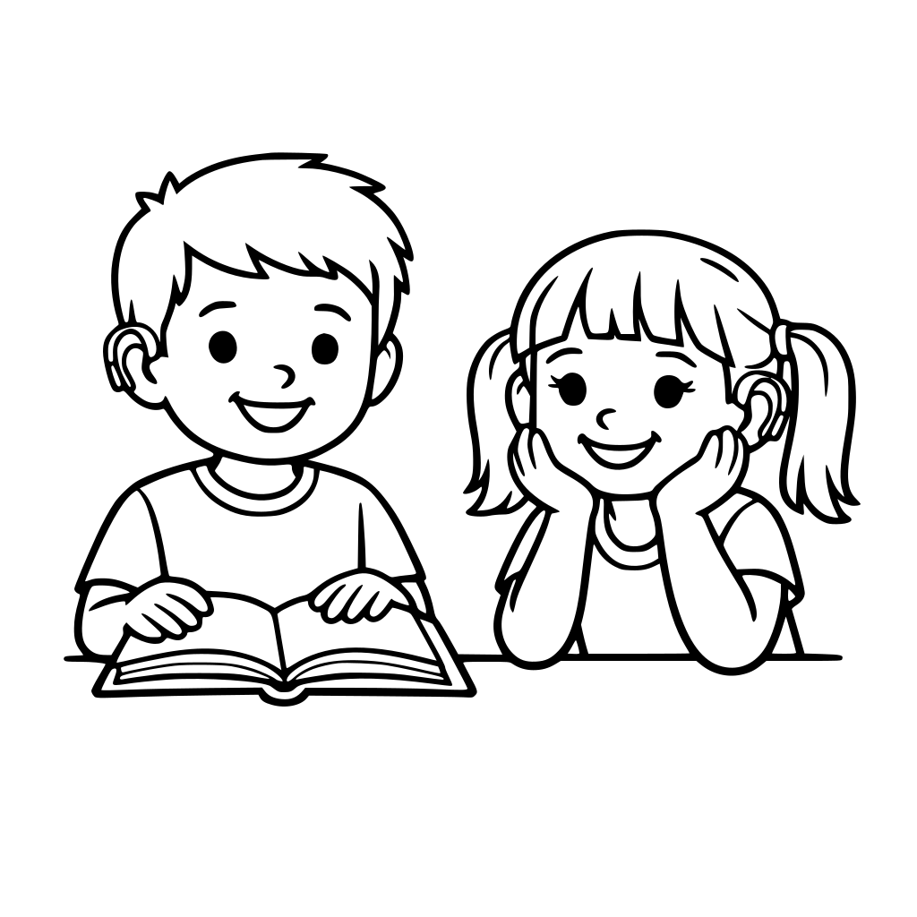pictures of kids with hearing aids