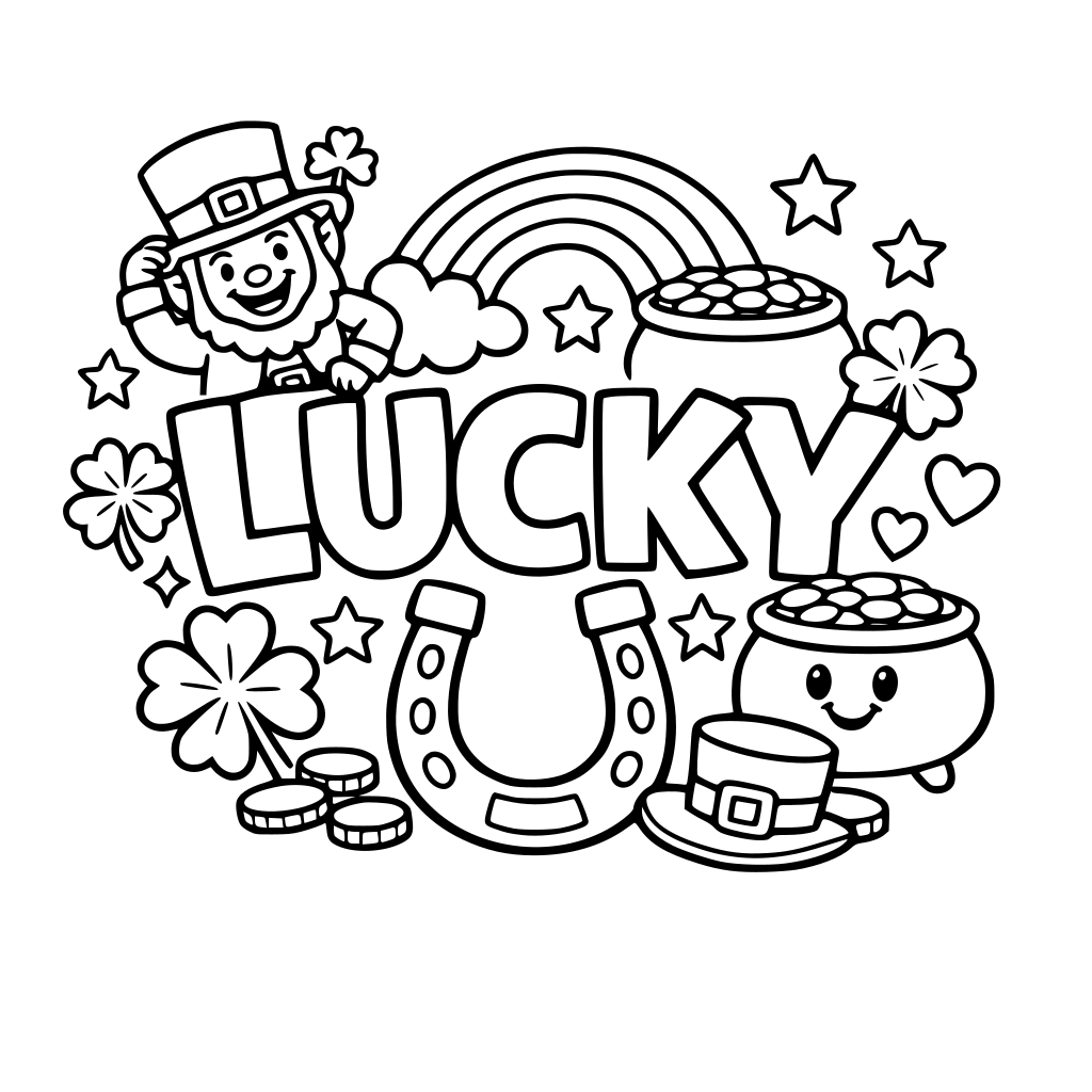 St. Patrick's Day Lucky coloring page