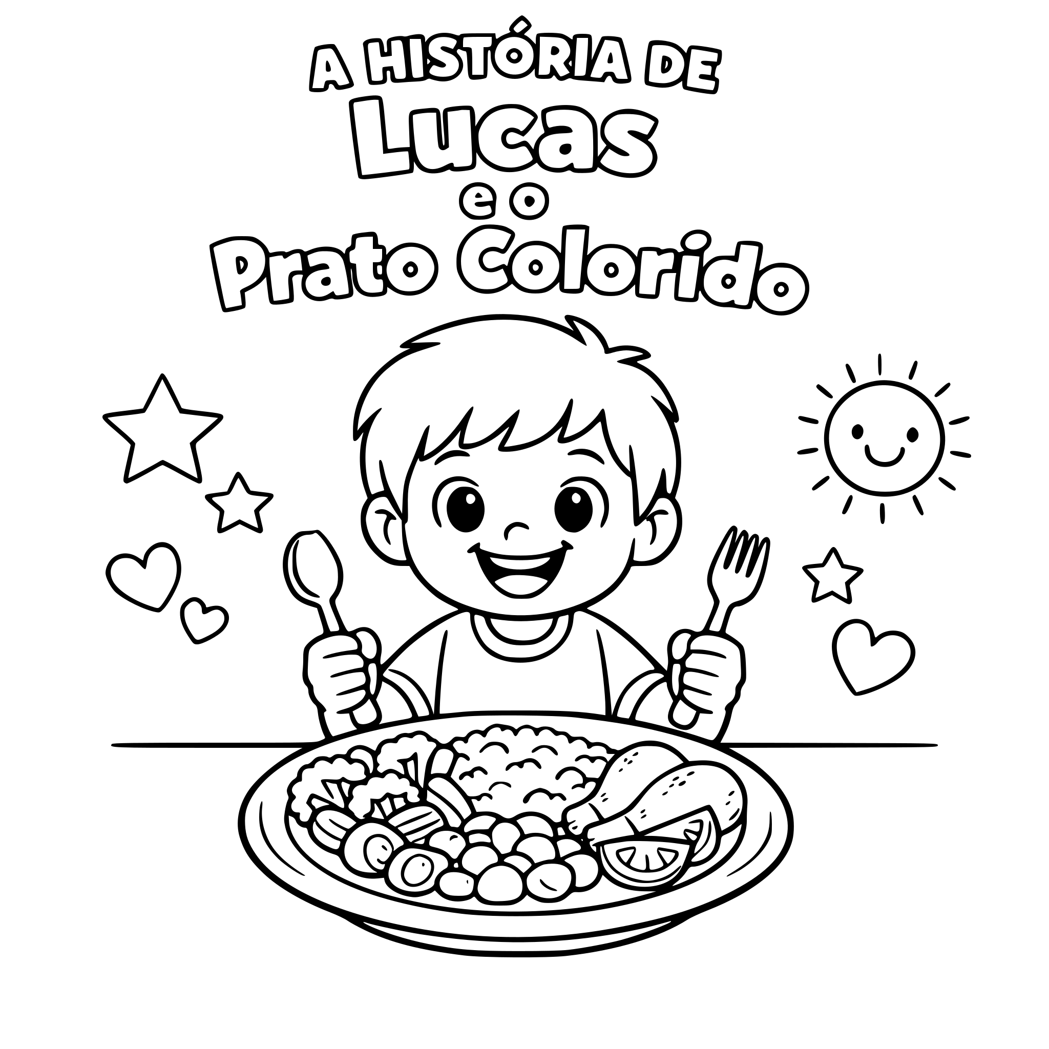 A história de Lucas e o prato colorido