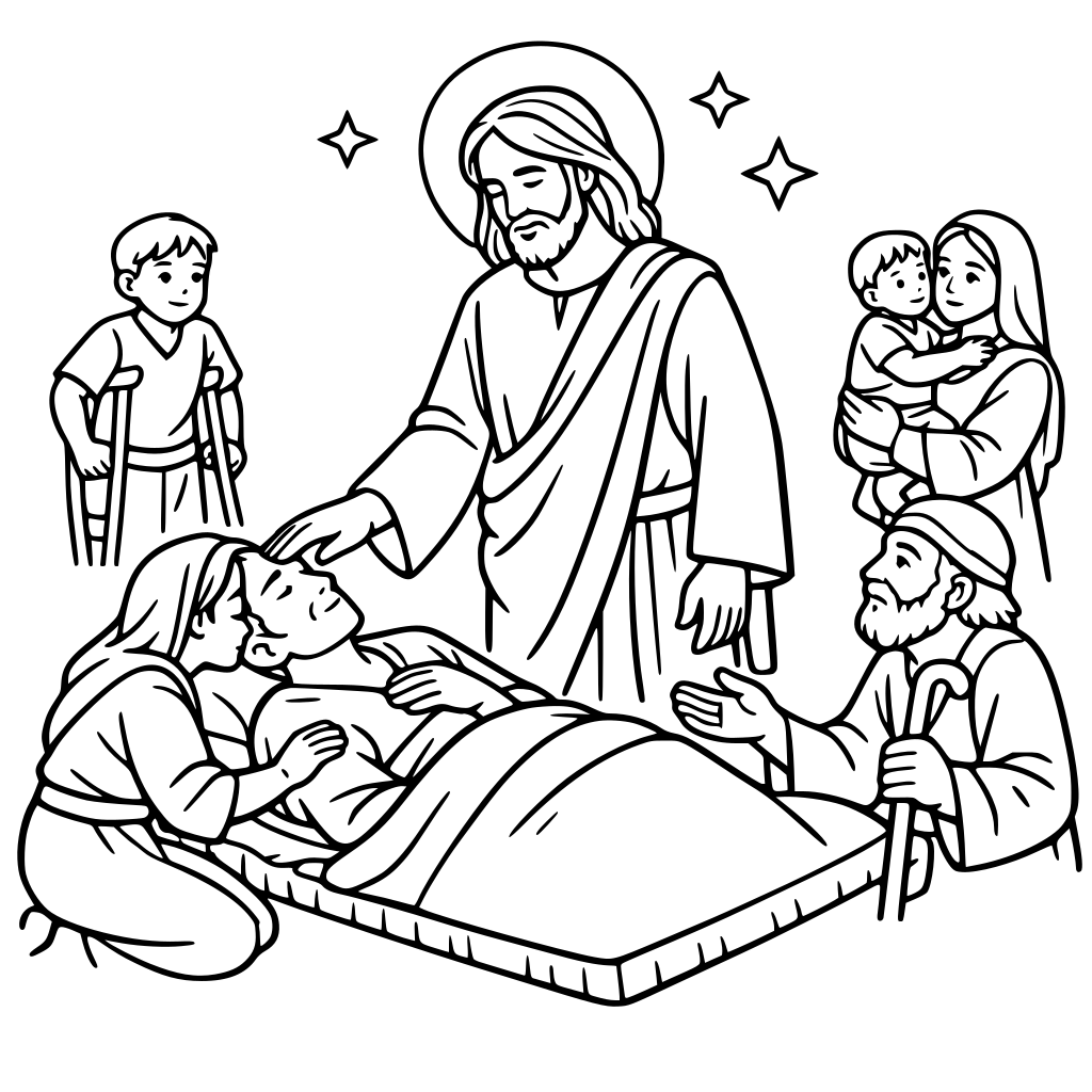 Jesus healing the sick