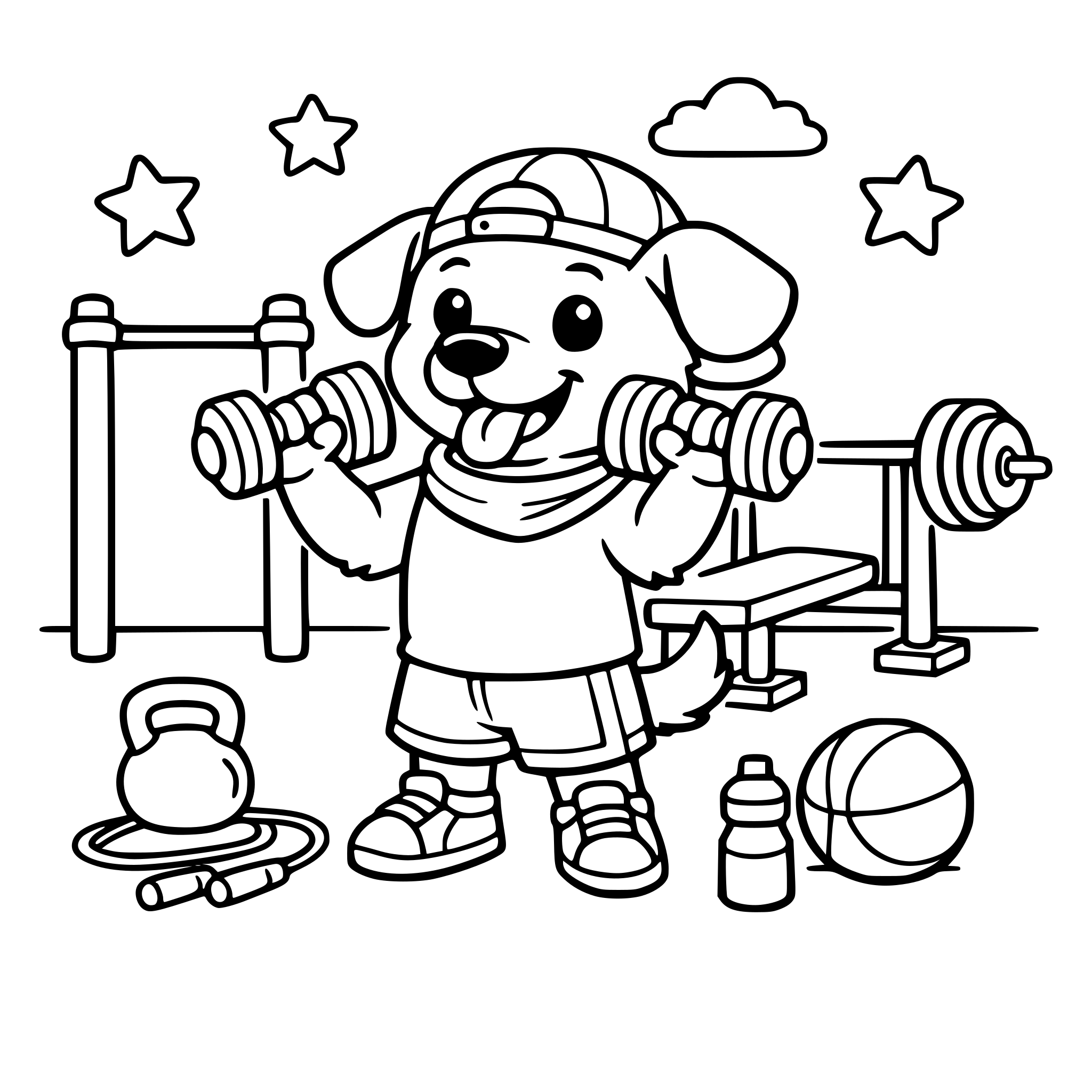 a dog working out at a sportspark