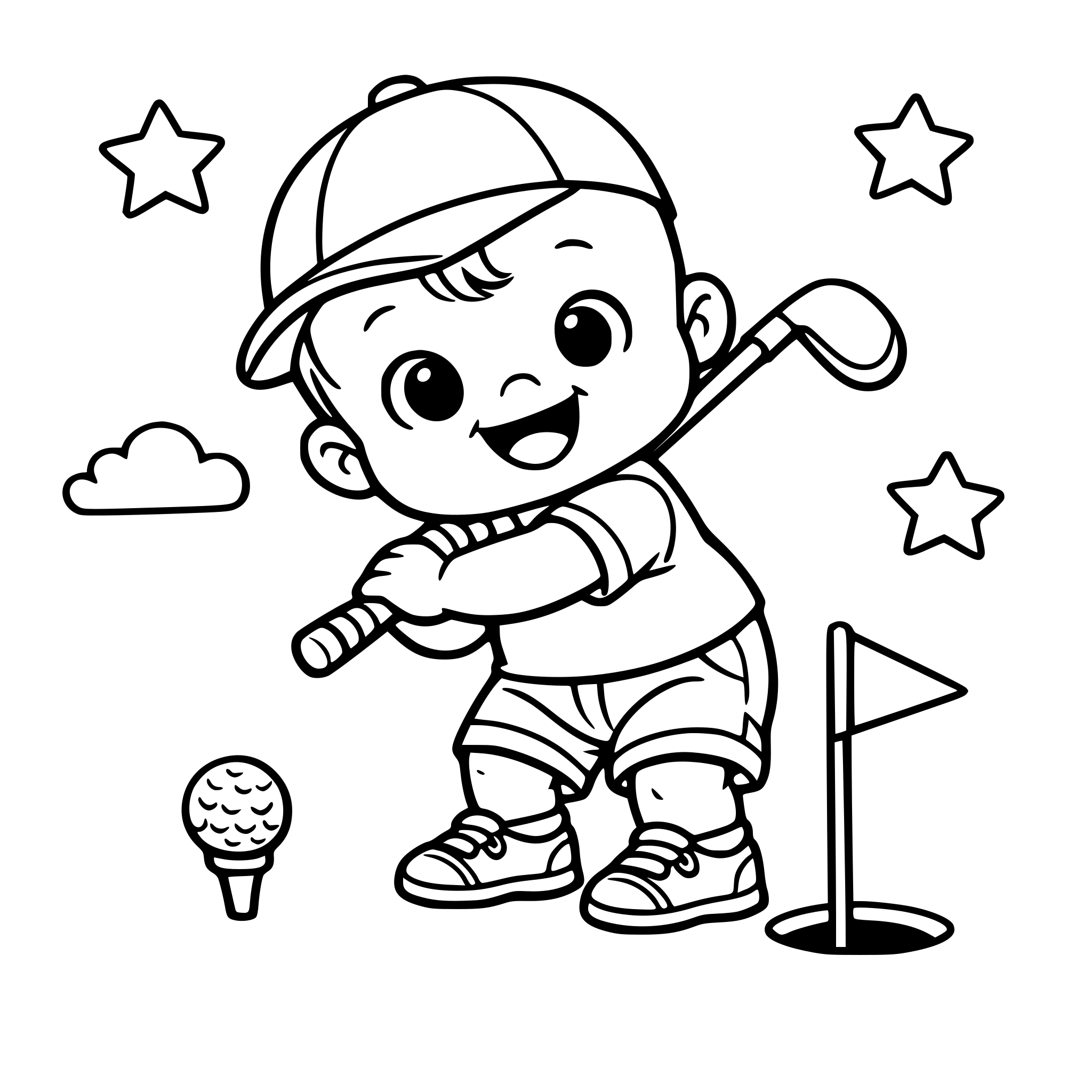 baby boy with golf club