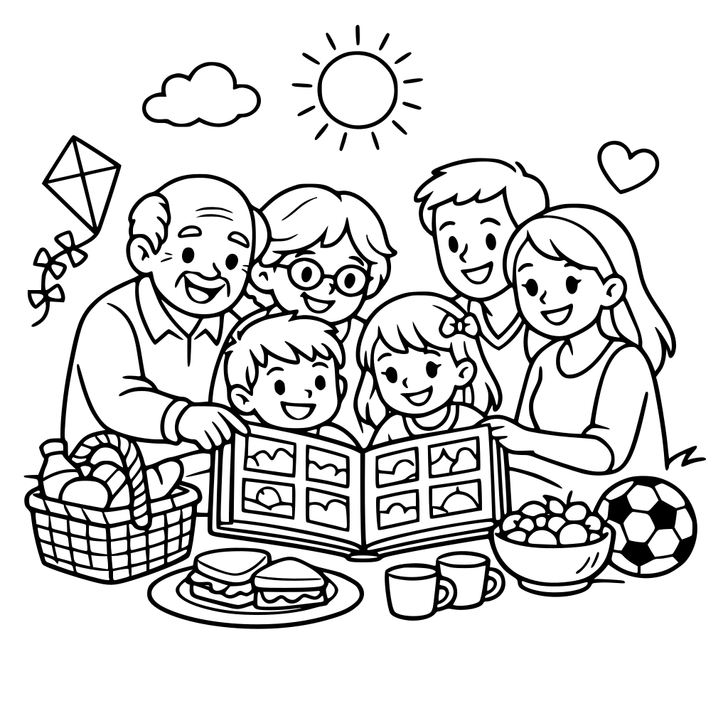 Livro para colorir memorias em familia