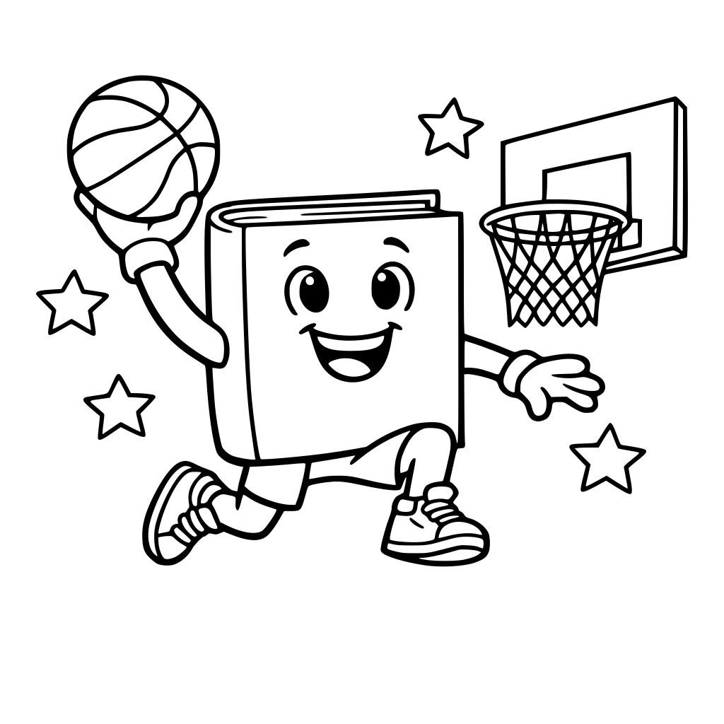 book playing basketball