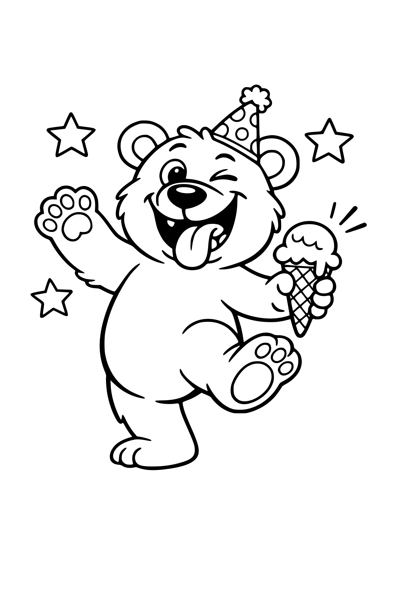 śmieszny niedżwiedź