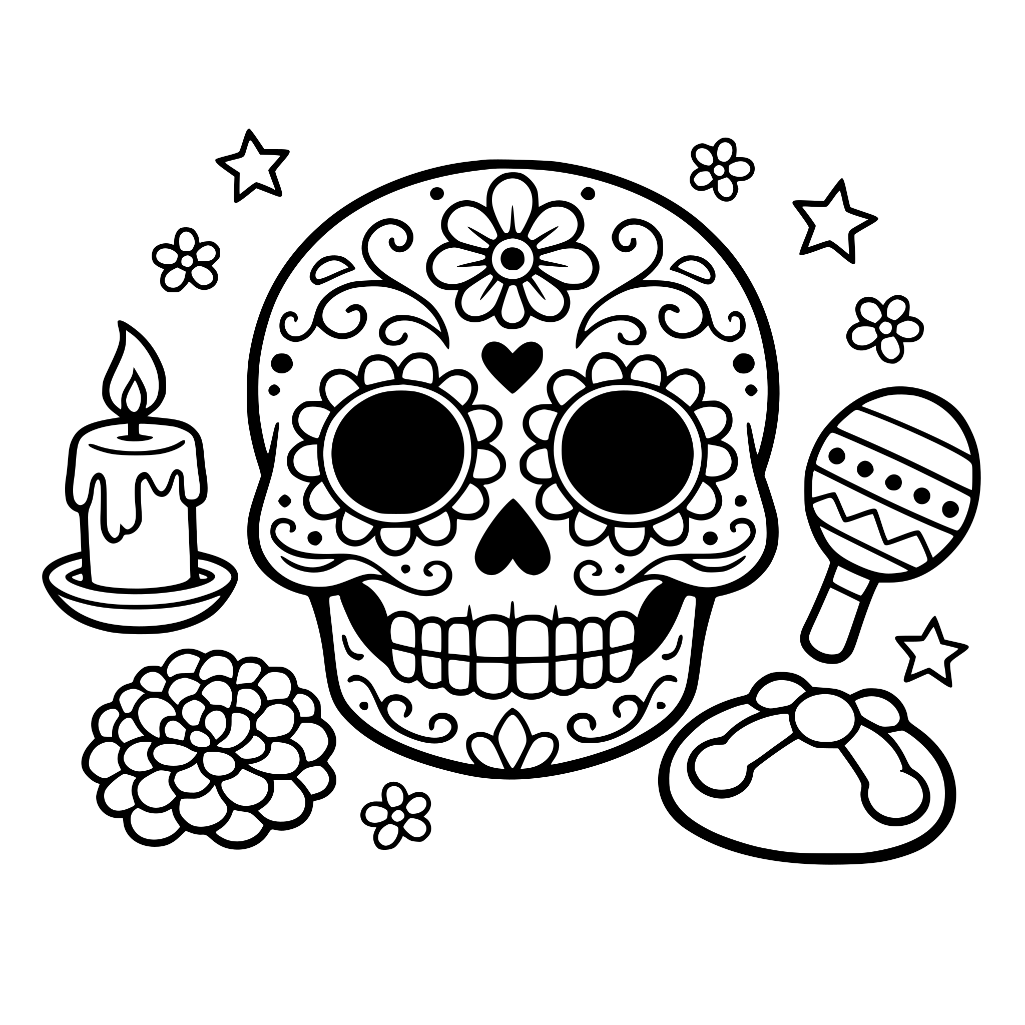 Una calavera de Dia de Muertos