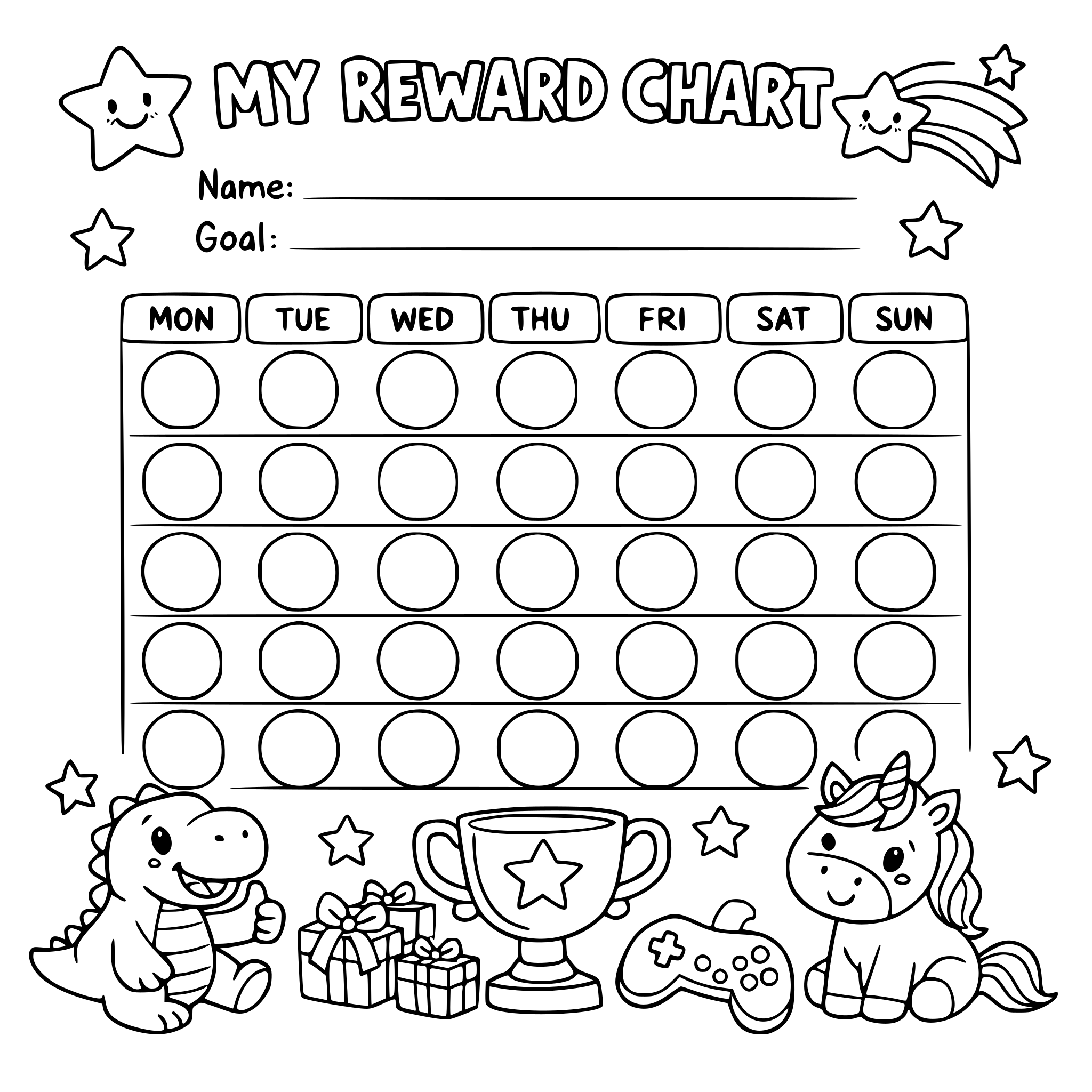 Kids Reward Chart Printable