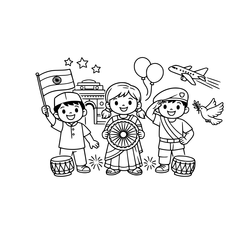 Kids, Indian festivals, Republic Day, Independence Day