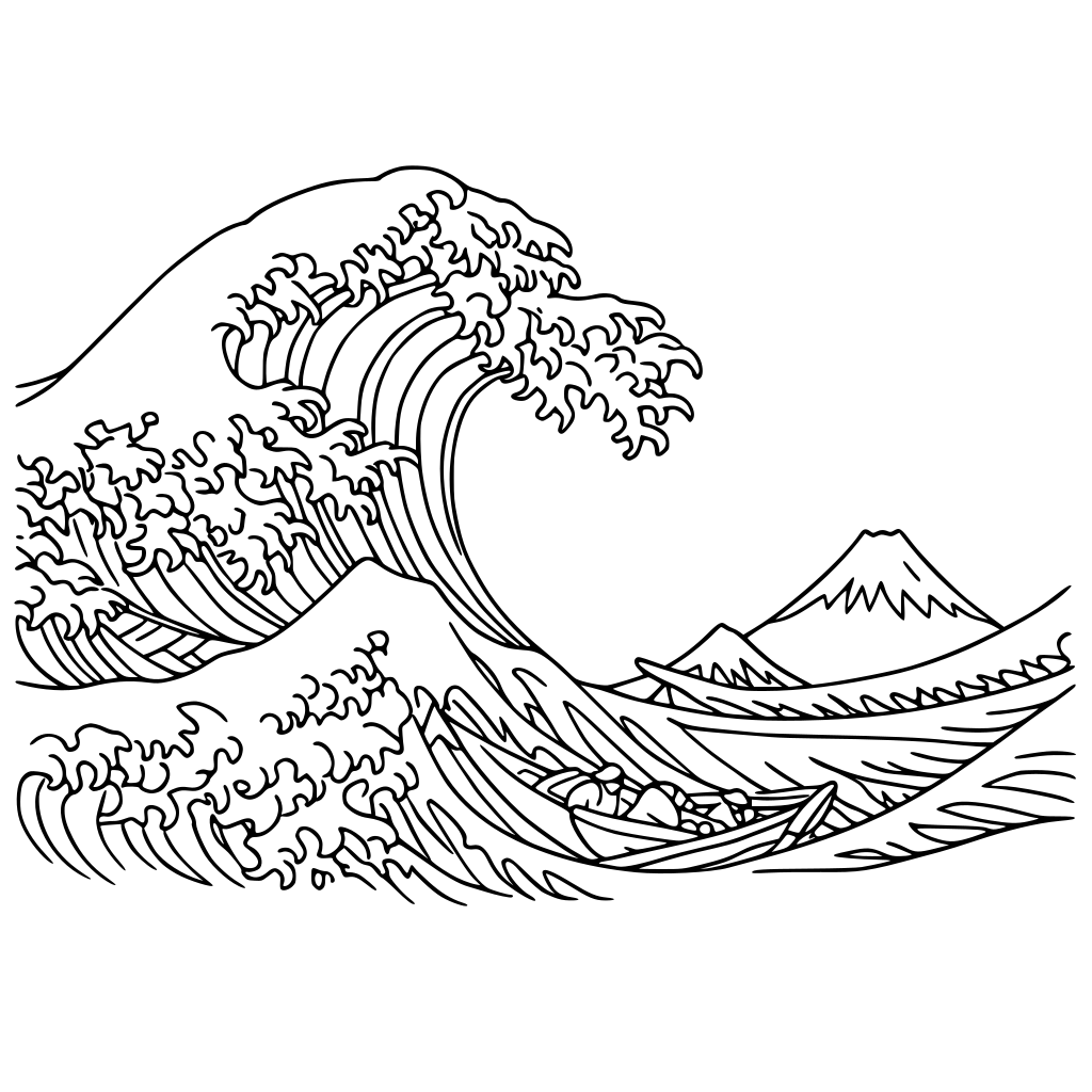 神奈川県沖浪裏 葛飾北斎