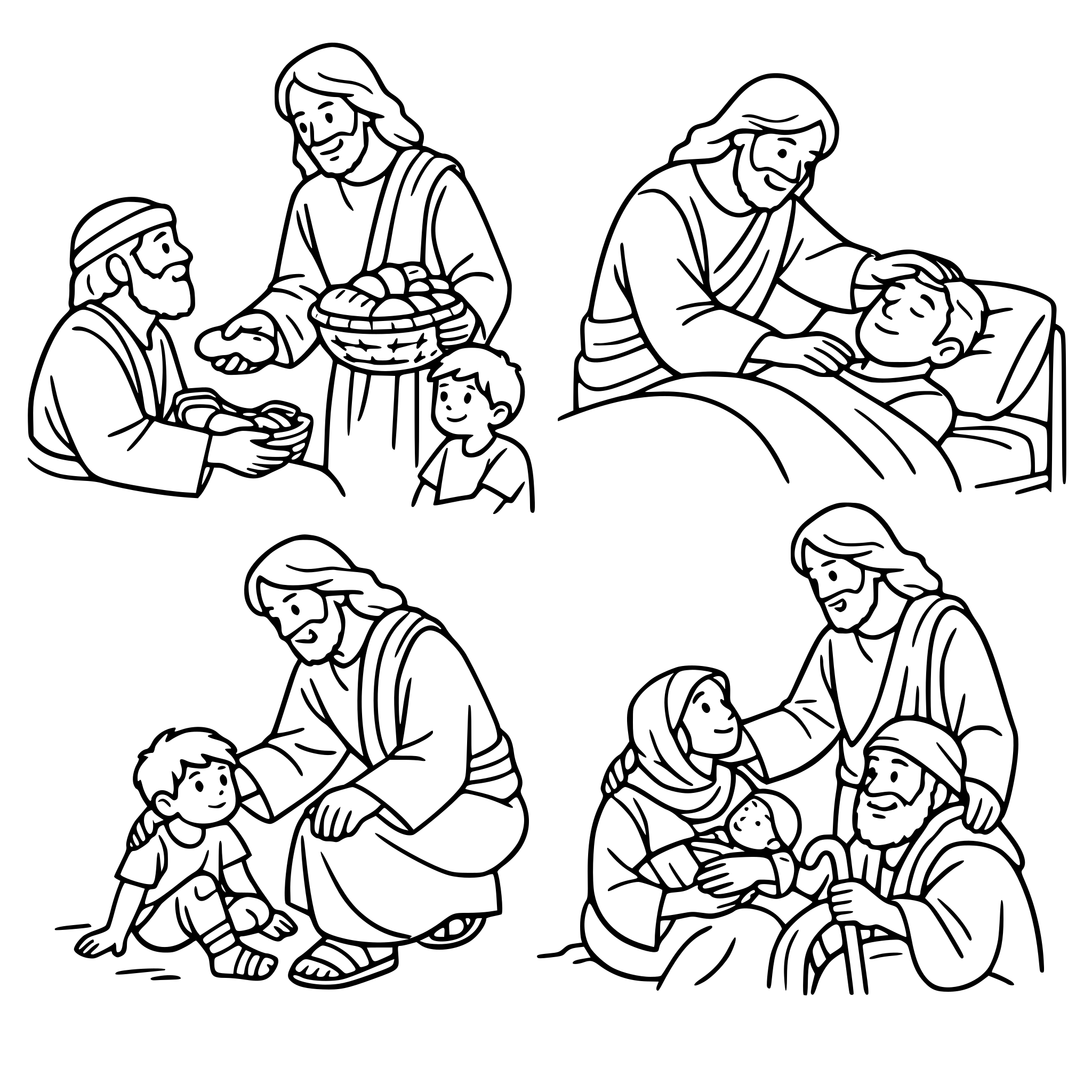 Jesus haciendo cosas buenas