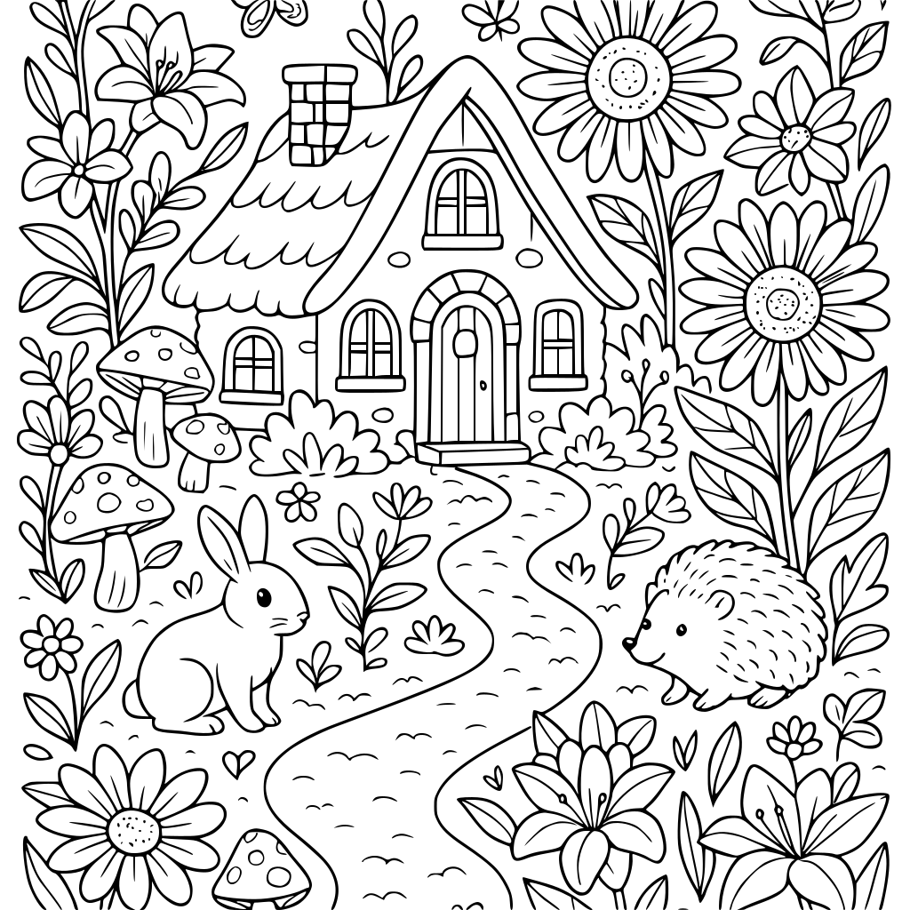 Create a professional A4 portrait printable coloring book page for a premium col