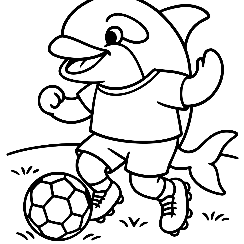 Une orque qui fait du foot