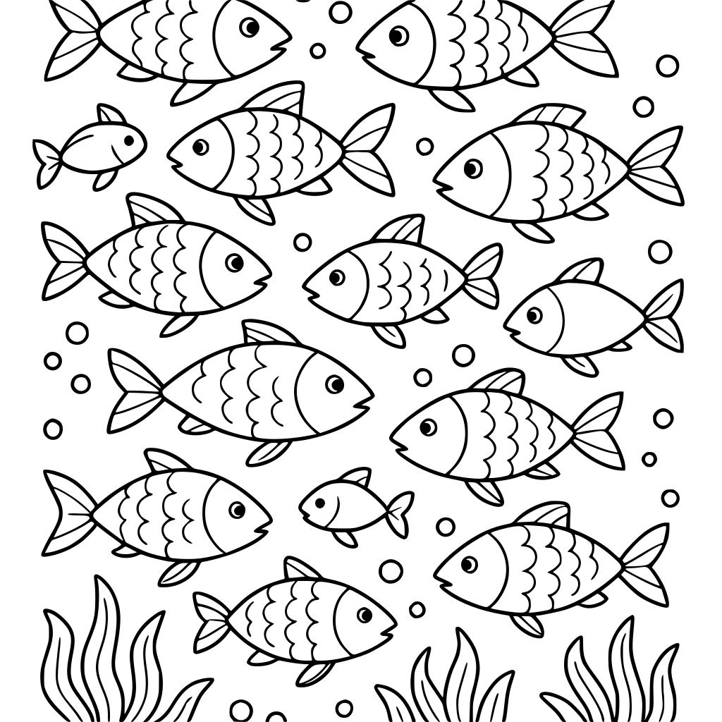 Un banc de poissons