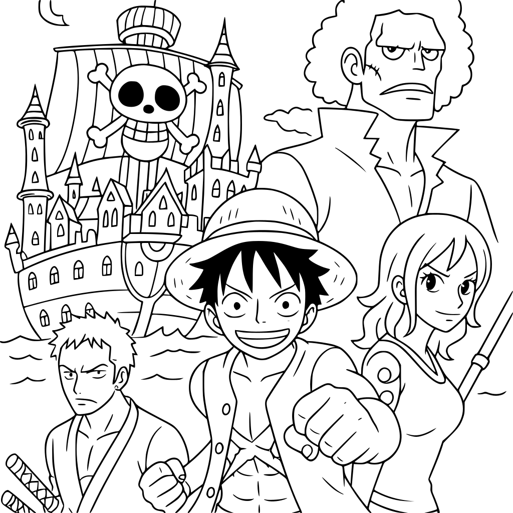 one peace 24 pages coloring books episode on trailer bark