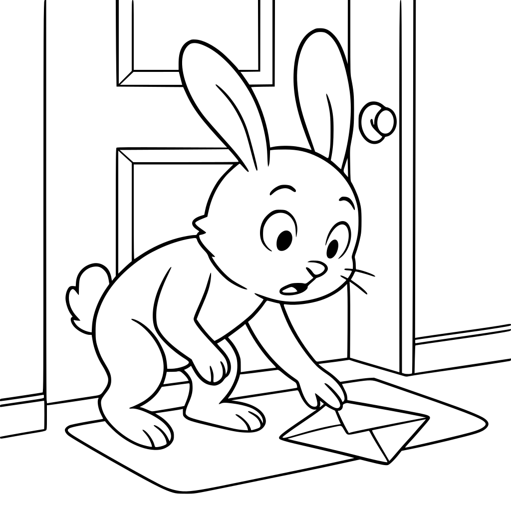 Professional black-and-white coloring book illustration, suitable for children a