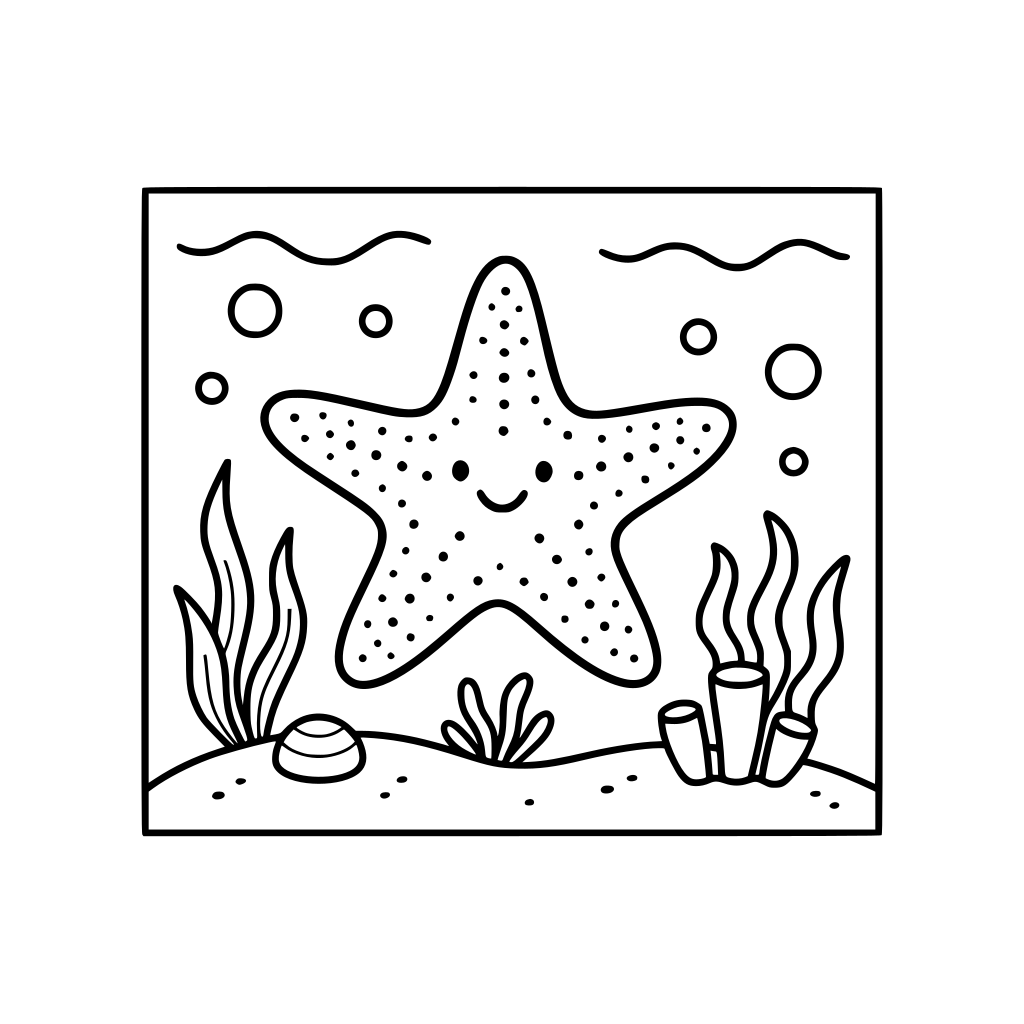 can you make me a underwater starfish image