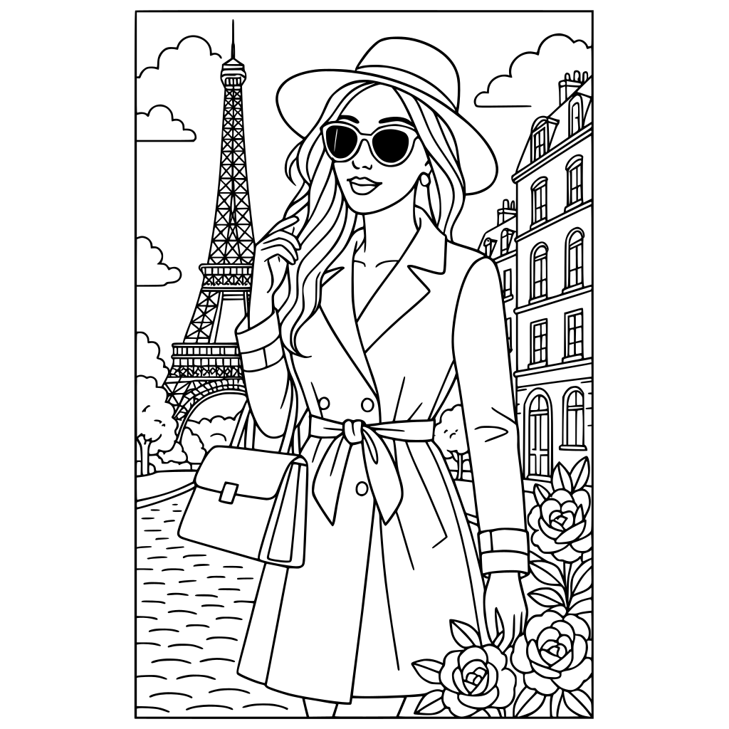 A fashionable woman exploring Paris