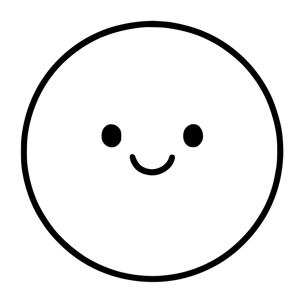 A single large circle shape centered on a pure white background. The circle has 